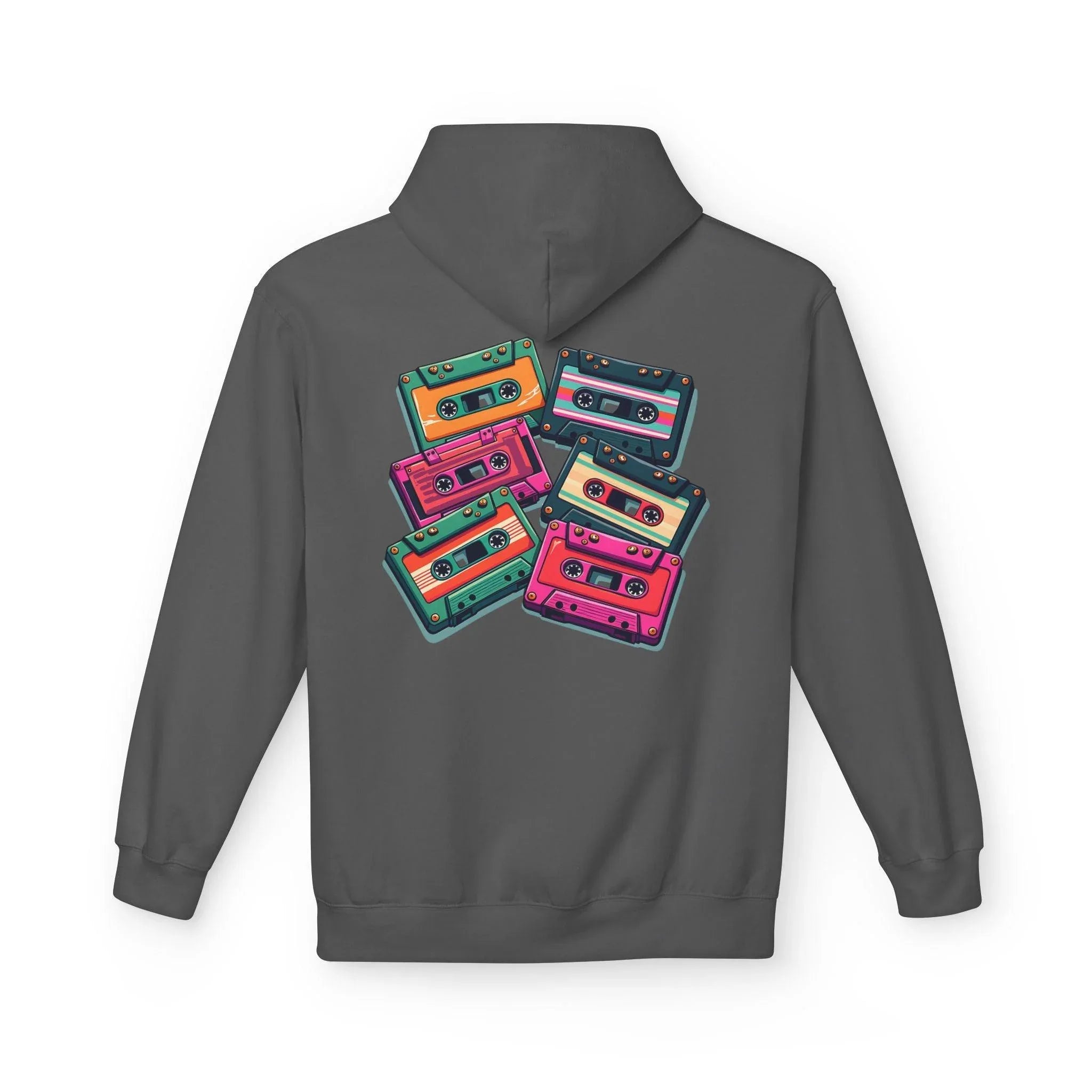 Nostalgic Cassette Tapes Cozy Fleece Hoodie for Ultimate Comfort
