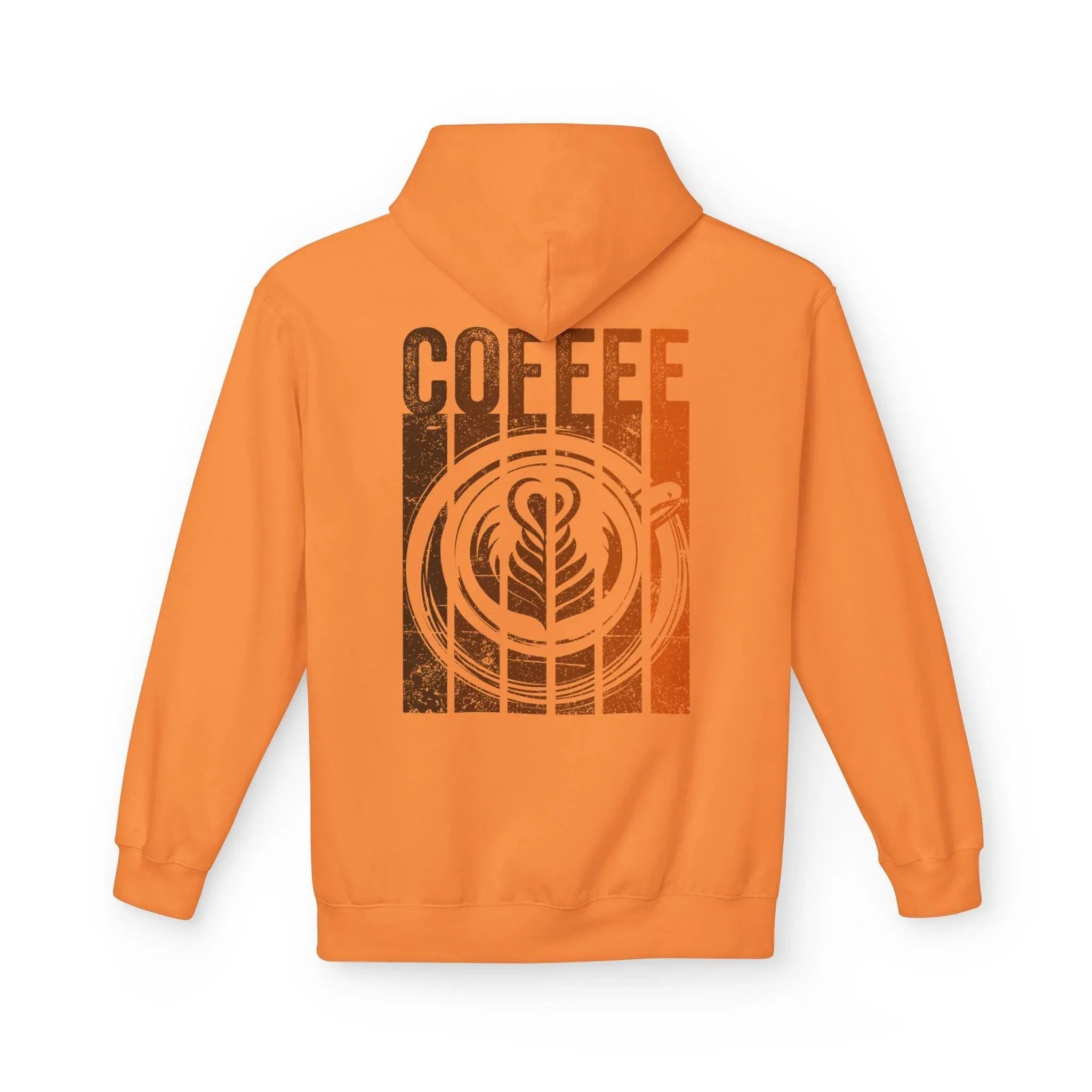 Chic Designer Coffee Fleece Pullover Hoodie for Ultimate Comfort