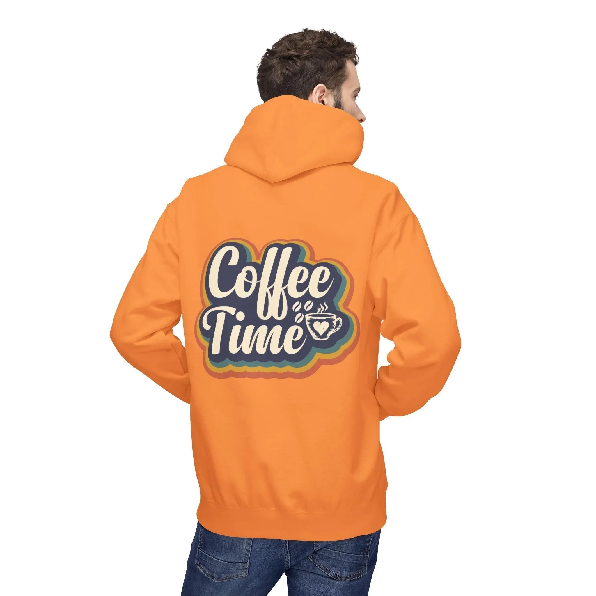 Cozy 'Coffee Time' Fleece Hoodie for Trendy Style and Comfort