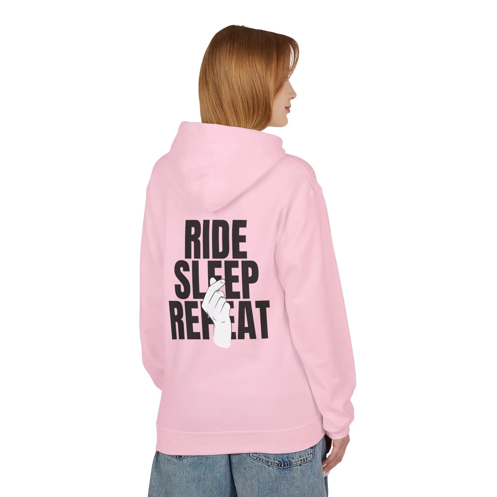 Cozy Comfort "Ride, Sleep, Repeat" Fleece Hoodie