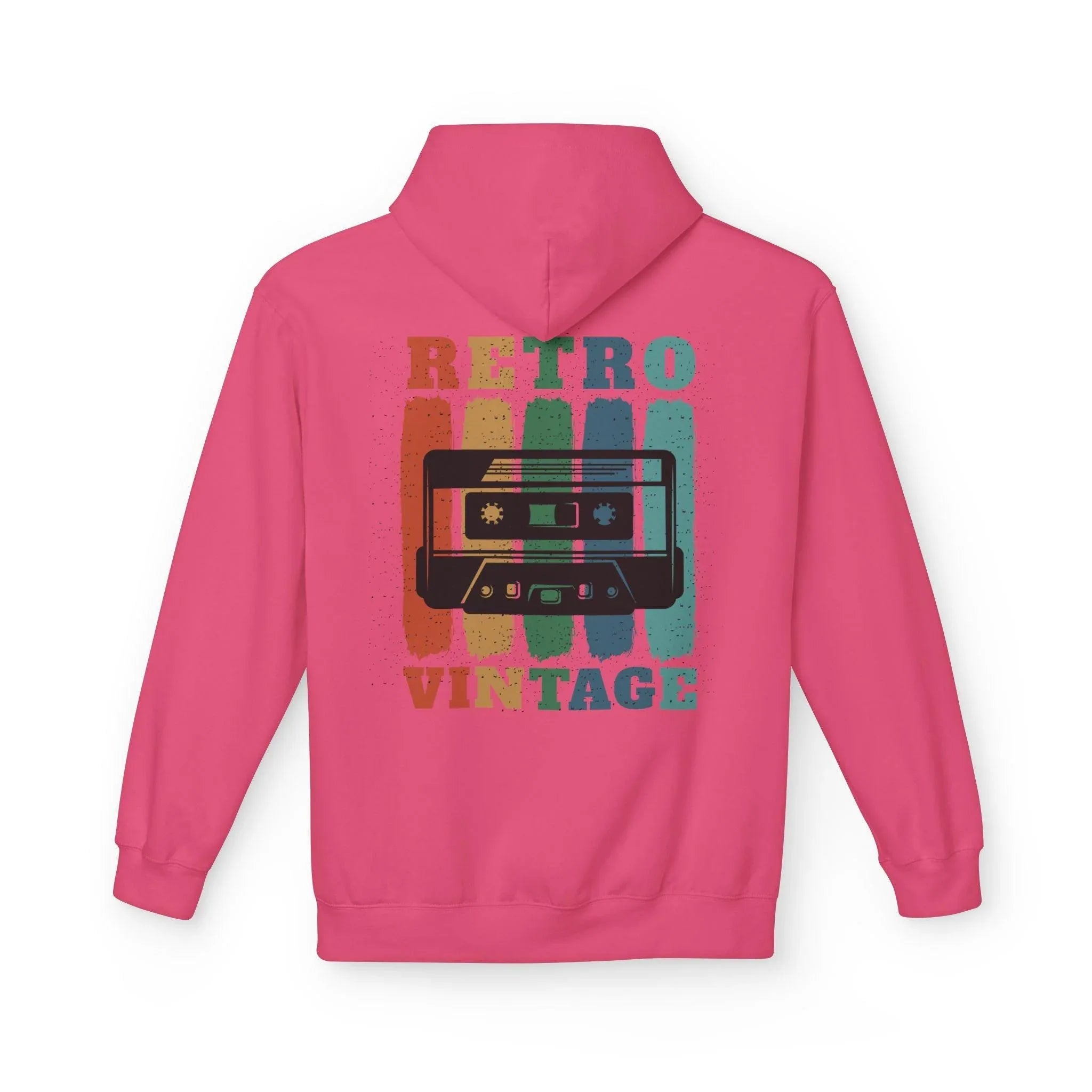 Cozy Retro Vibes: Premium Vintage Cassette Fleece Hoodie