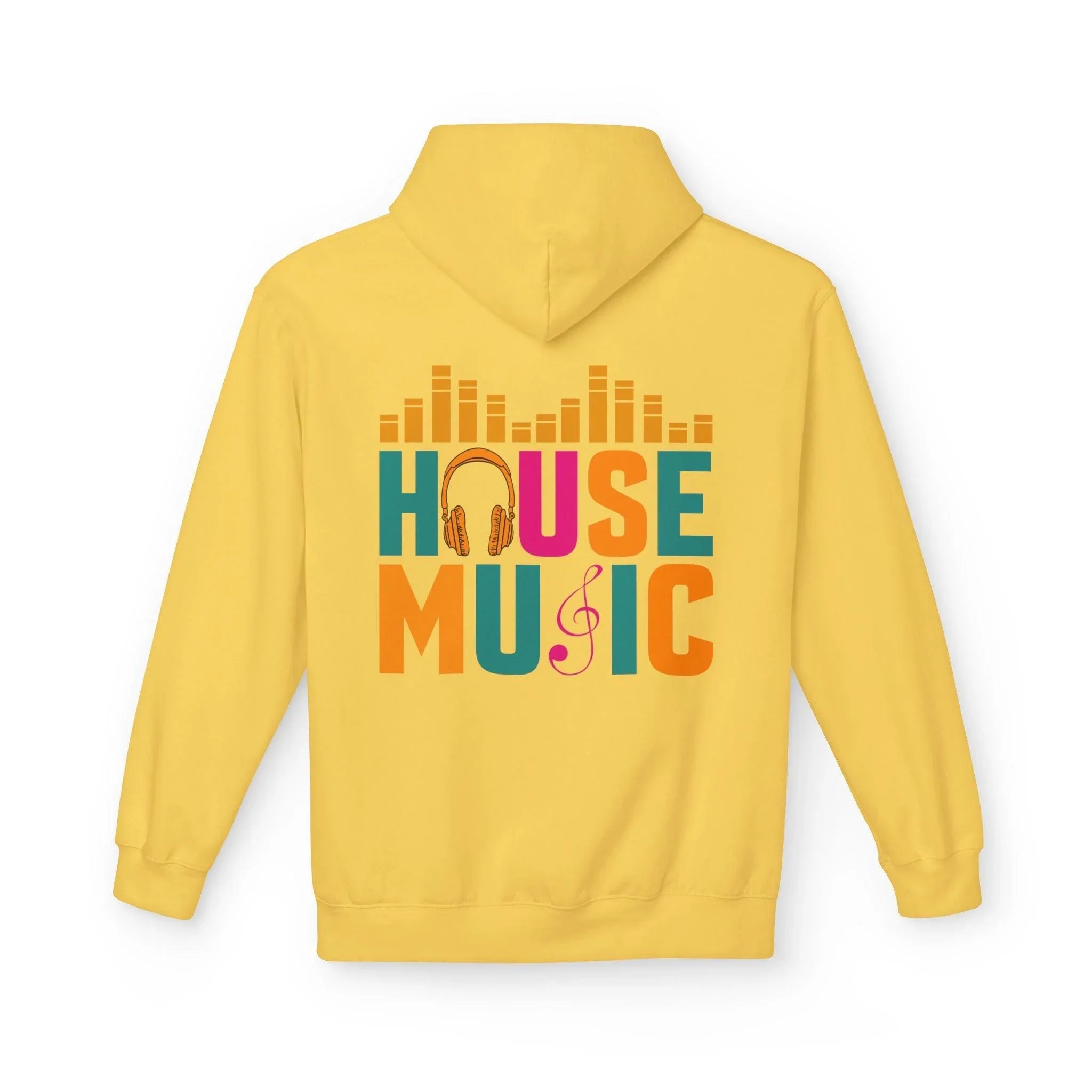 House Music Vibes Fleece Hoodie - Stylish Comfort for Music Lovers