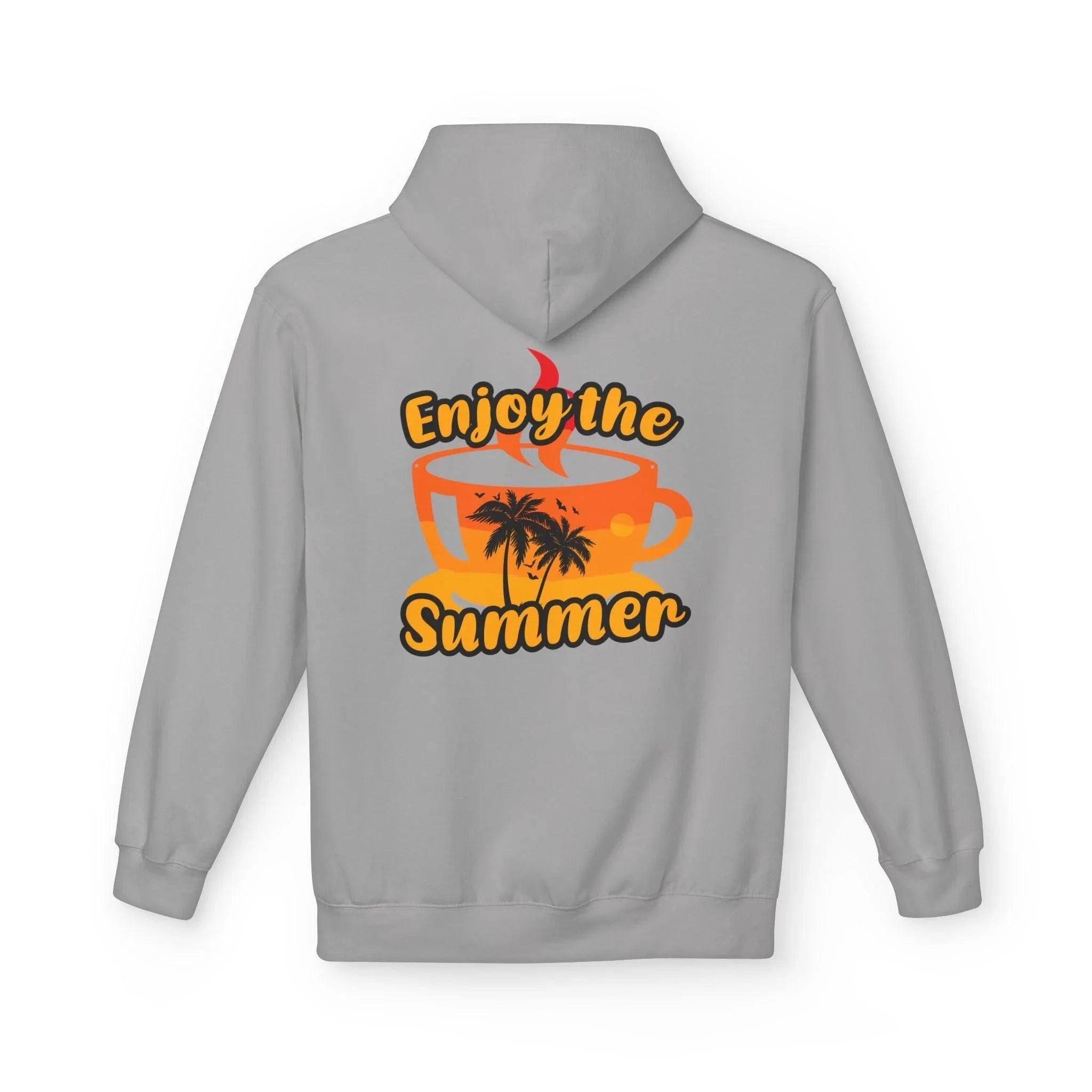 Cozy "Summer Vibes" Coffee Fleece Hoodie for Ultimate Comfort and Style