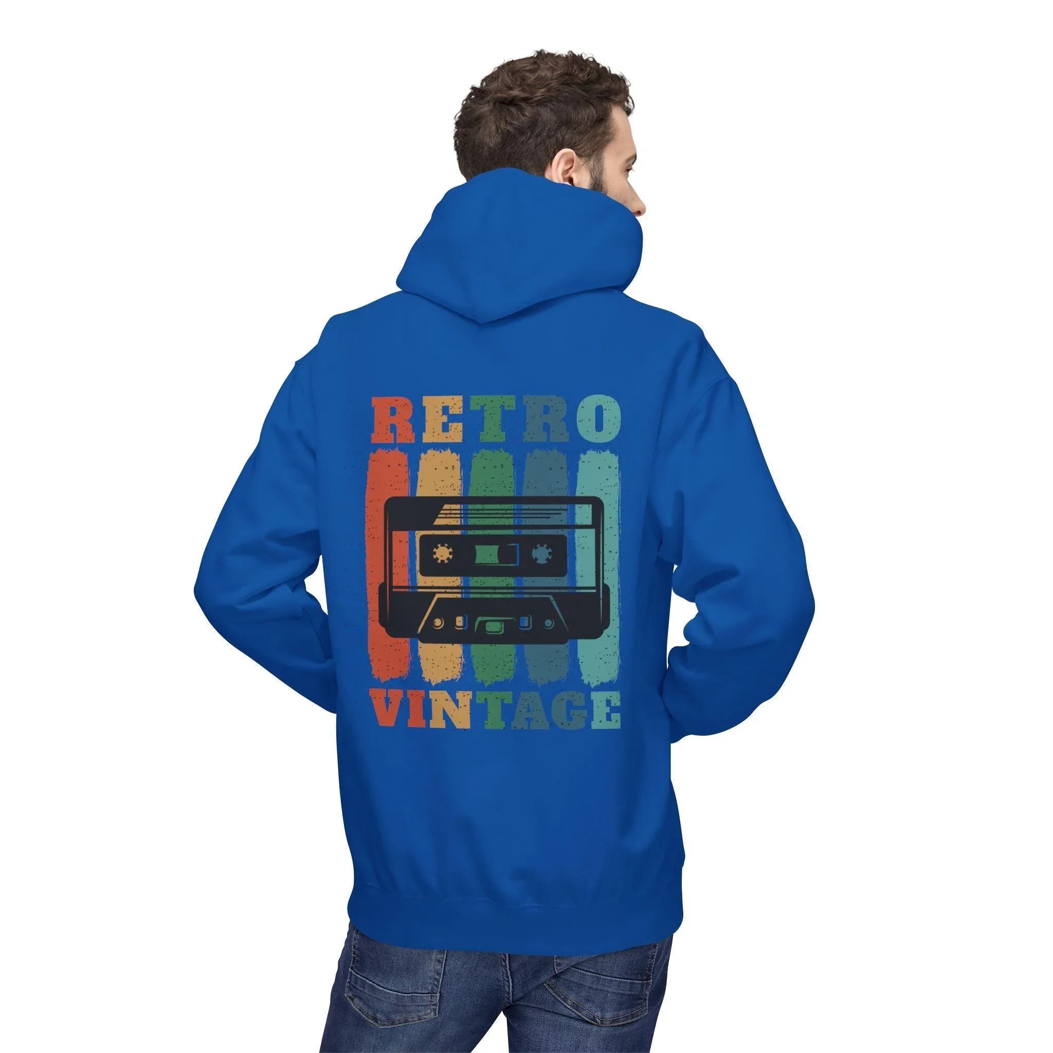 Cozy Retro Vibes: Premium Vintage Cassette Fleece Hoodie