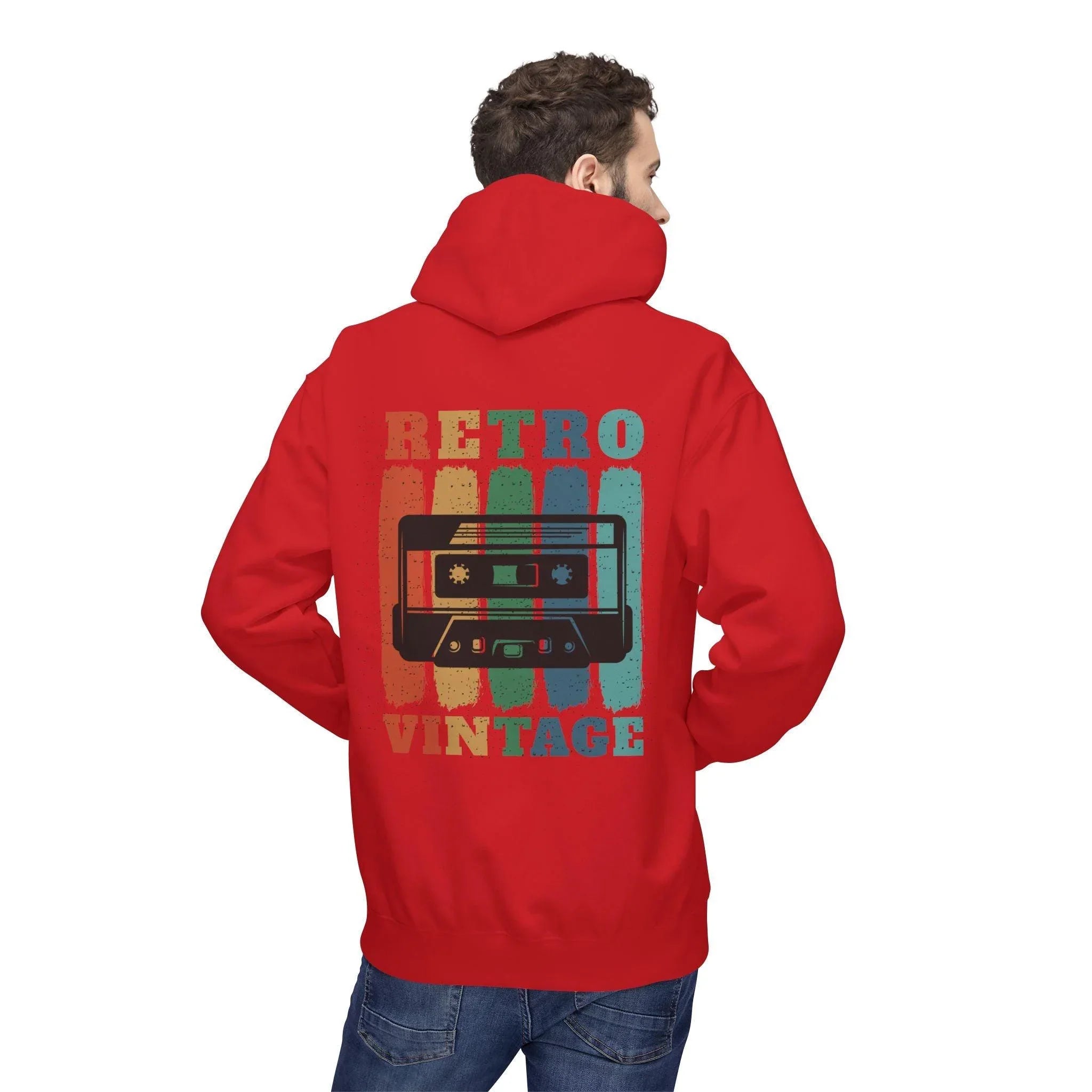 Cozy Retro Vibes: Premium Vintage Cassette Fleece Hoodie