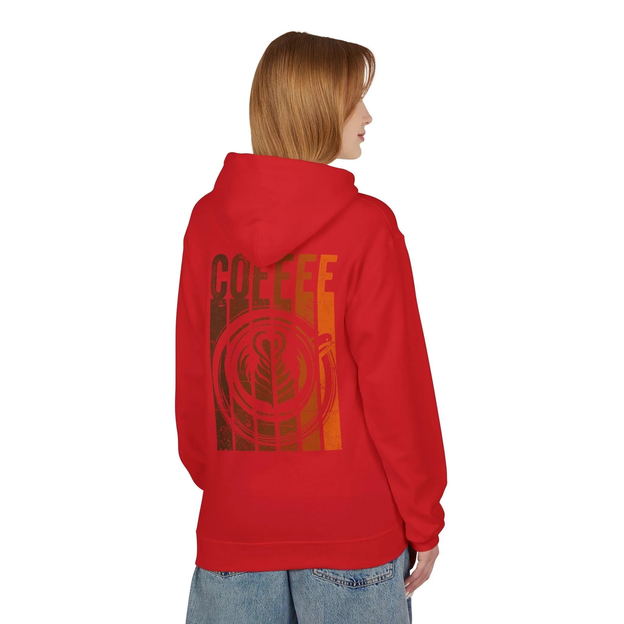Chic Designer Coffee Fleece Pullover Hoodie for Ultimate Comfort
