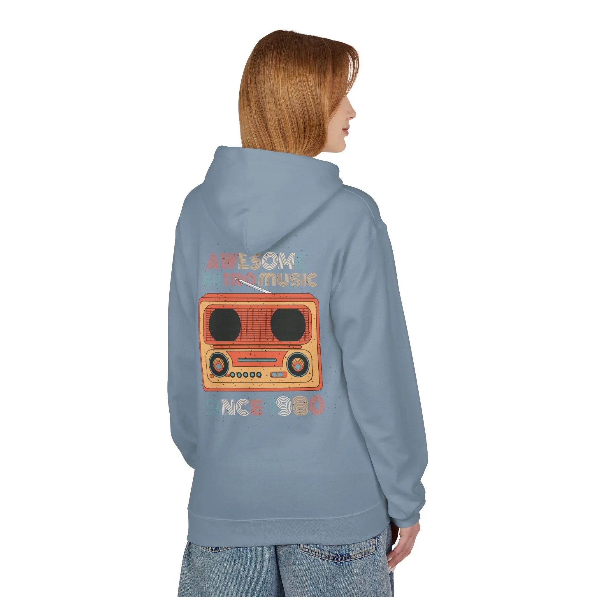 Stylish Retro Music Fleece Hoodie for Ultimate Comfort
