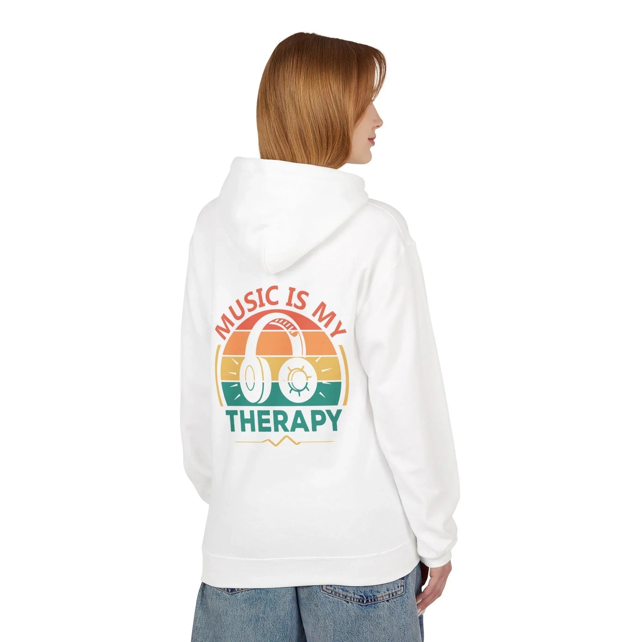 Cozy "Music Is My Therapy" Fleece Hoodie for Ultimate Comfort and Style