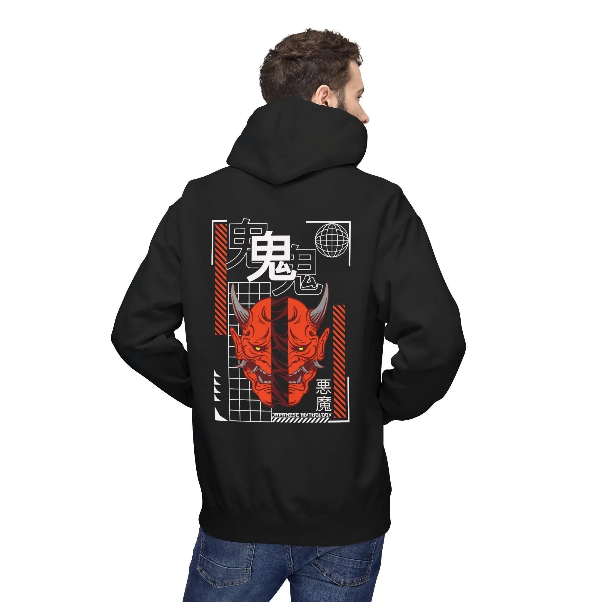 Oni Mask Streetwear Fleece Hoodie - Ultimate Comfort & Unique Style