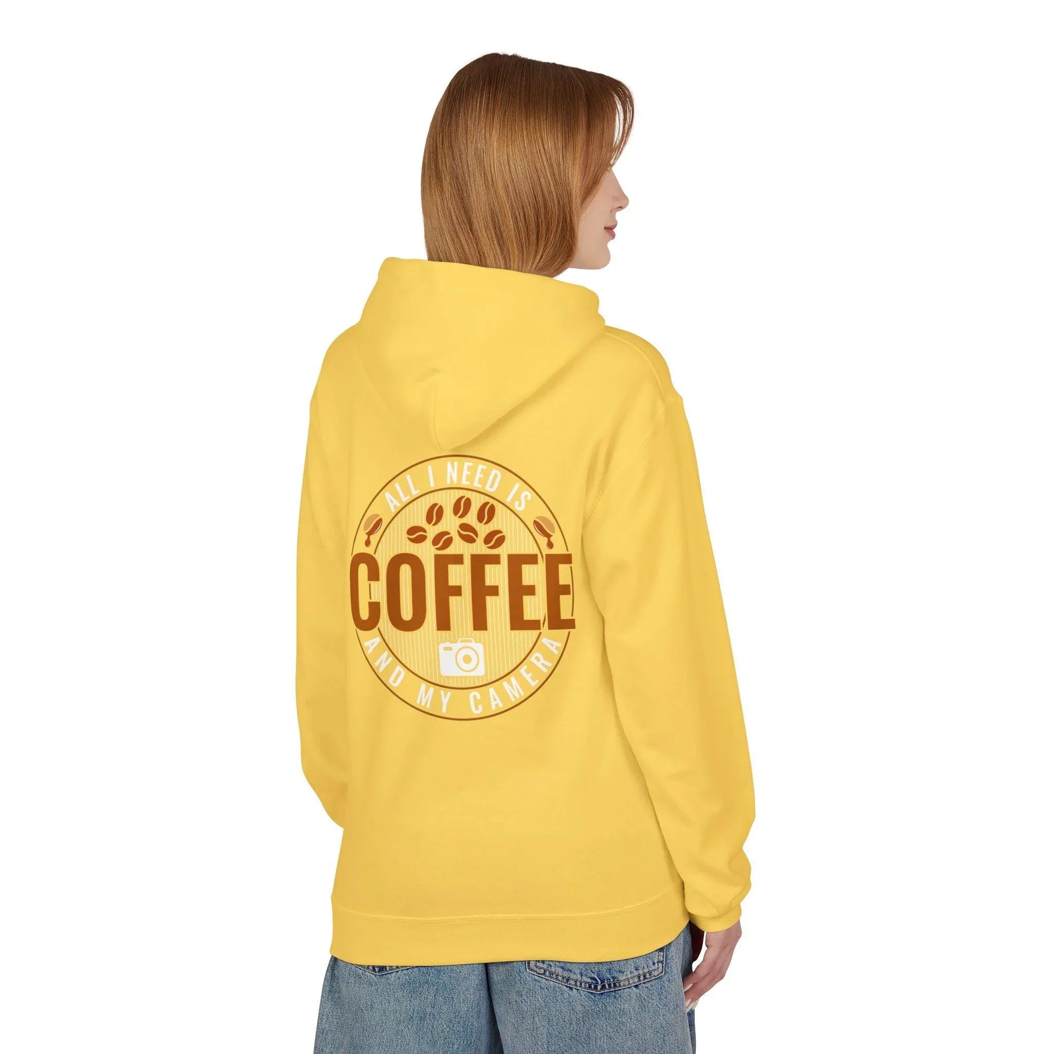 Cozy Photographer's Dream: 'All I Need is My Coffee' Fleece Hoodie