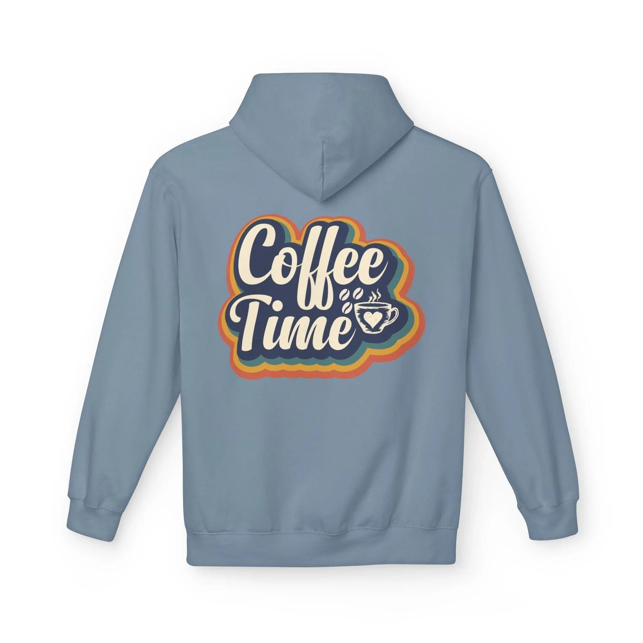Cozy 'Coffee Time' Fleece Hoodie for Trendy Style and Comfort