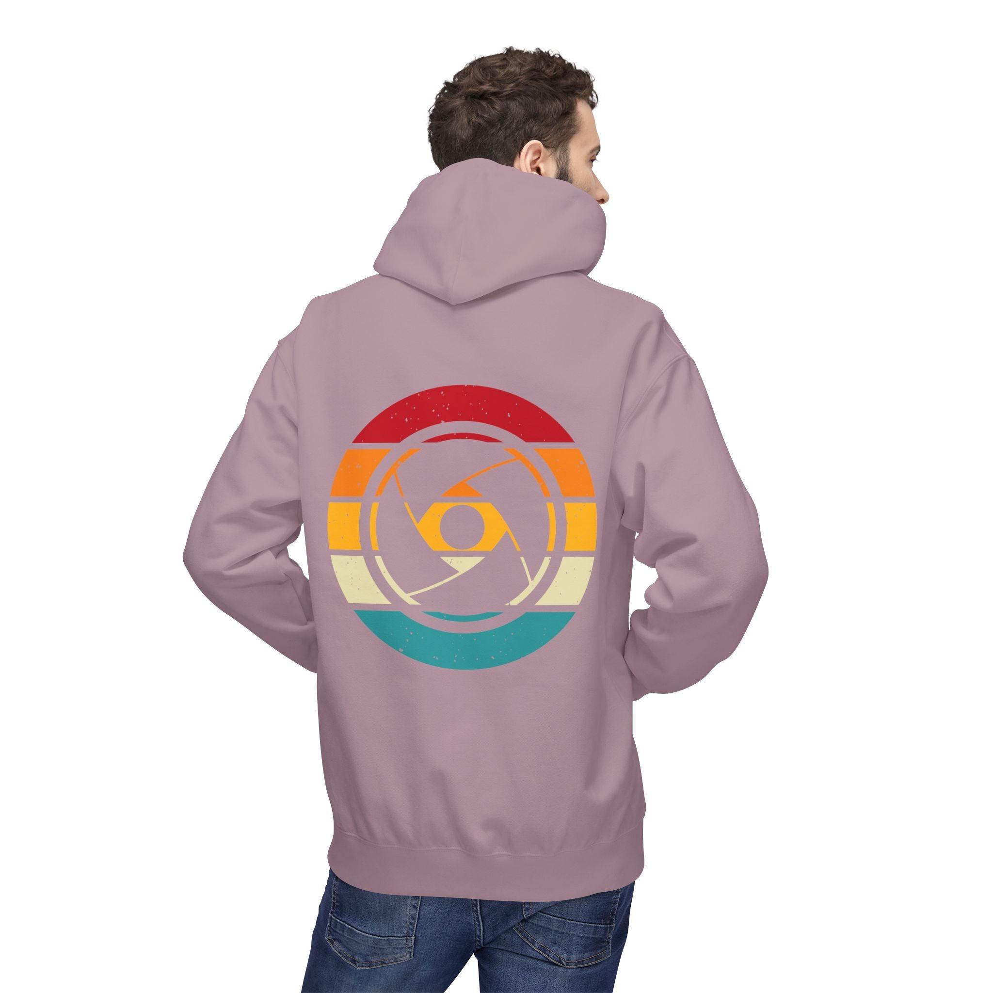 Cozy Photographer's Hoodie with Retro Aperture Design for Creative Souls