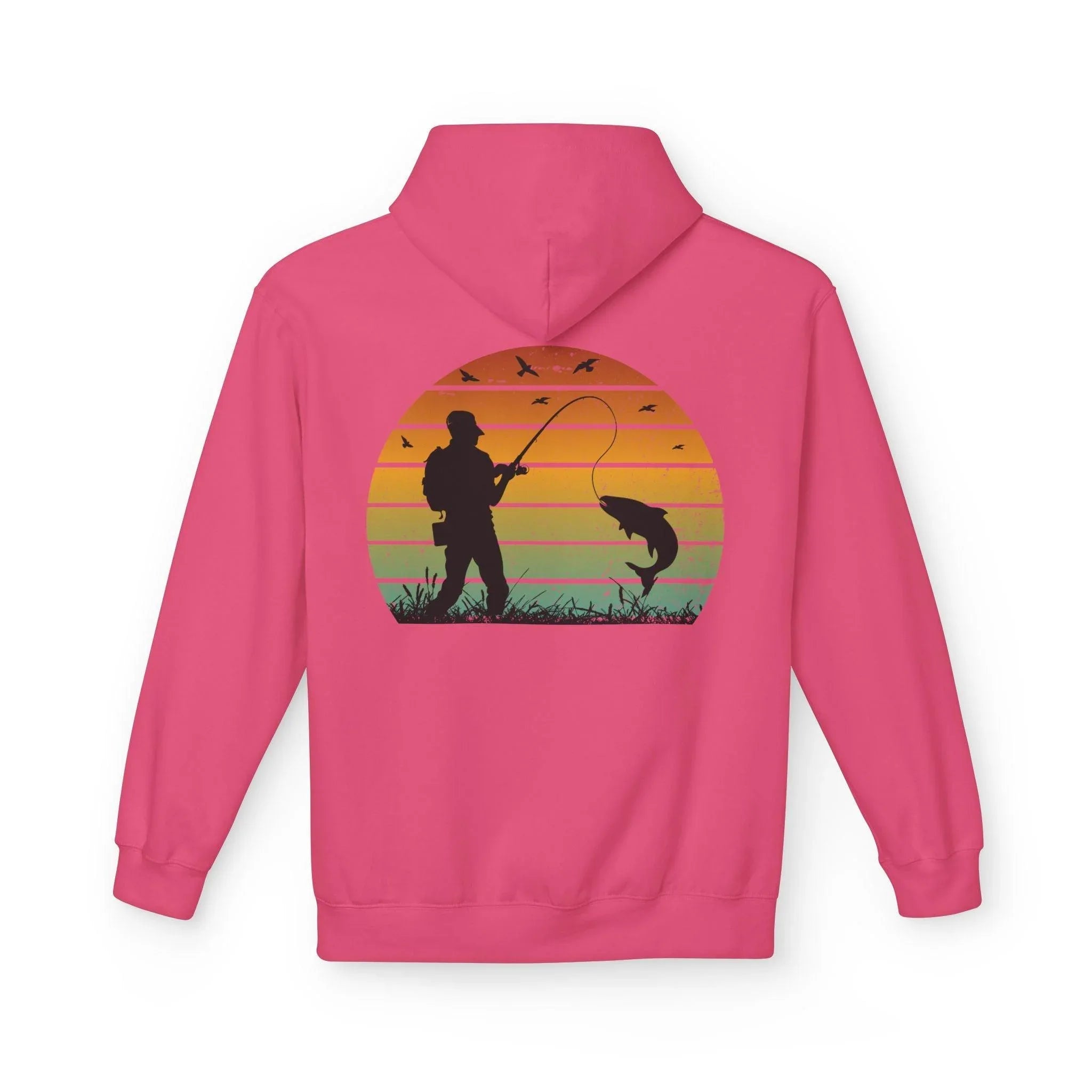 Ultimate Retro Fishing Fleece Hoodie for Comfort and Style