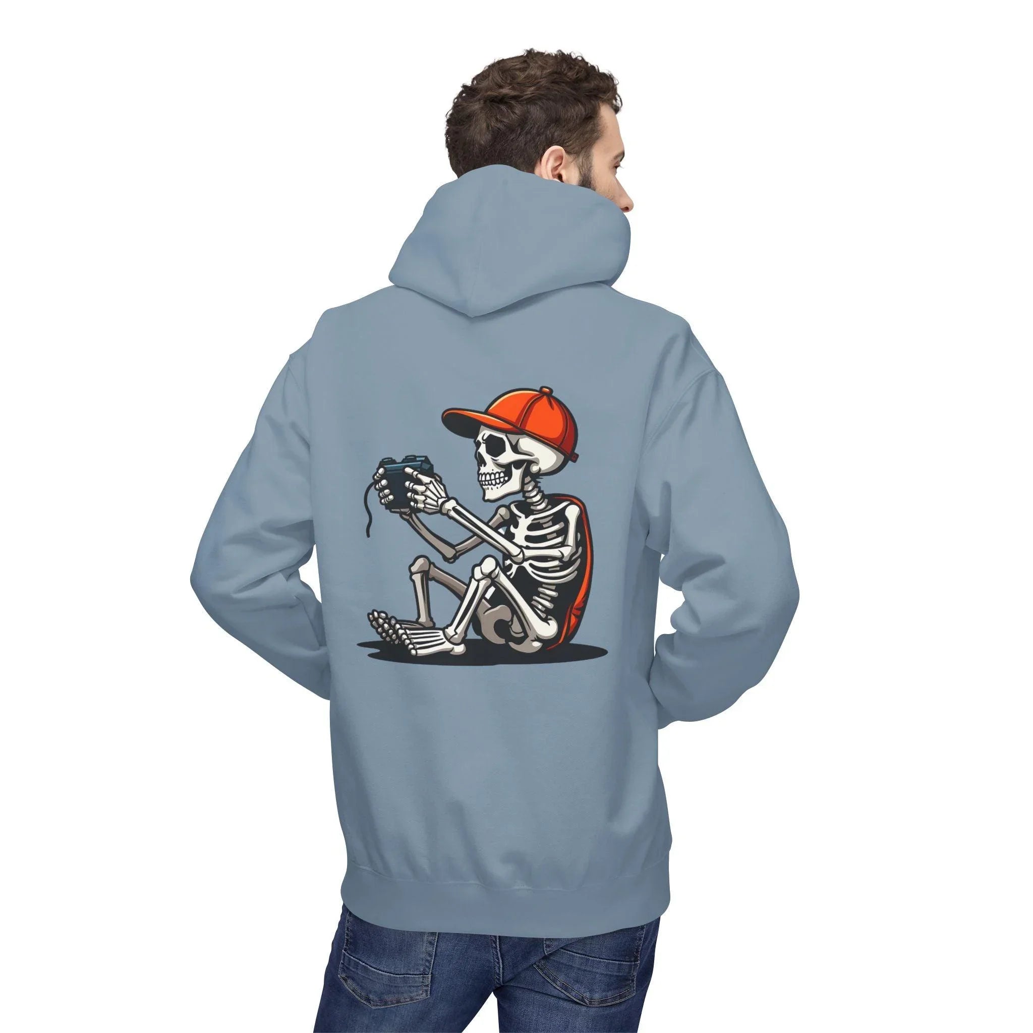 Ultimate Skeleton Gamer Fleece Pullover Hoodie for Comfort and Style