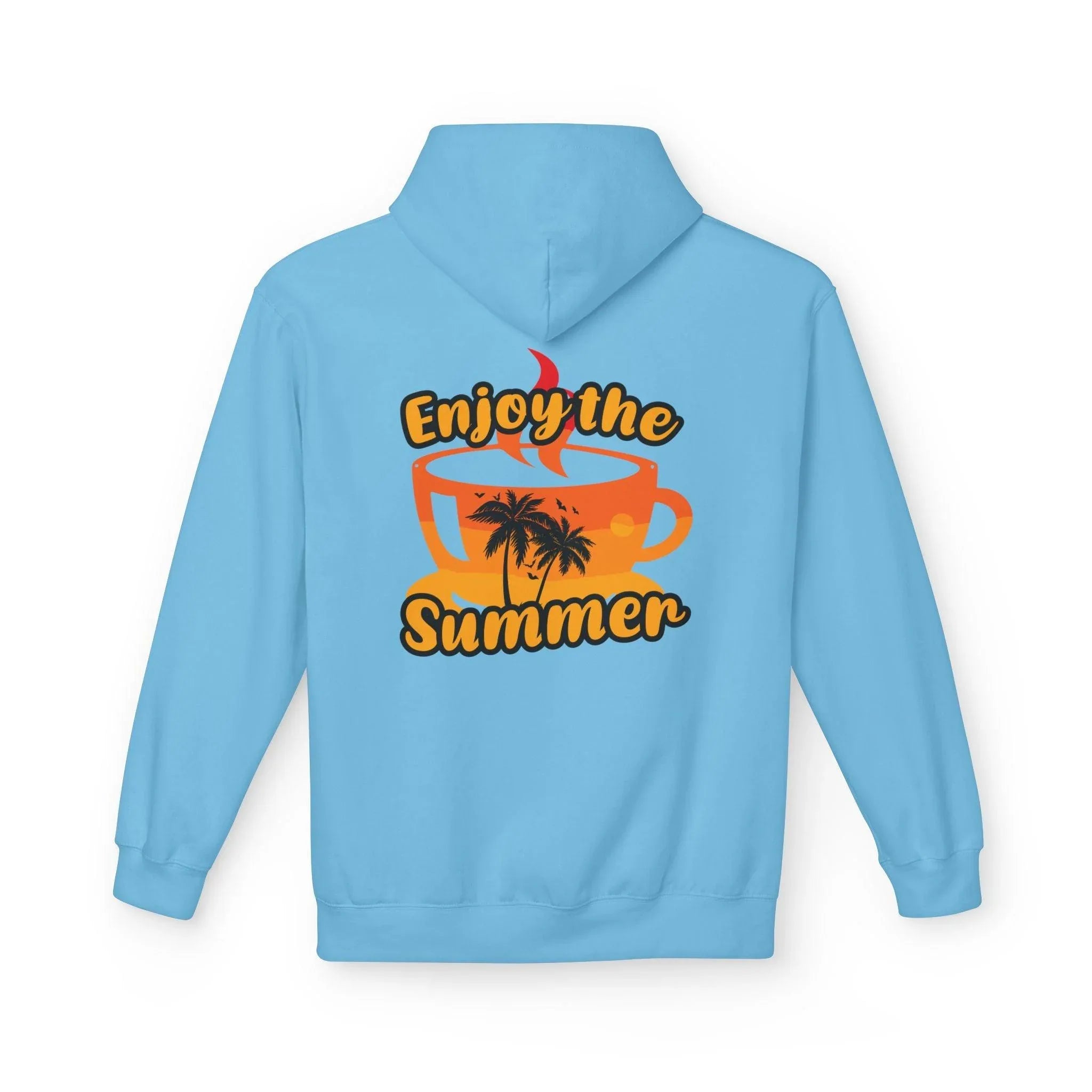 Cozy "Summer Vibes" Coffee Fleece Hoodie for Ultimate Comfort and Style