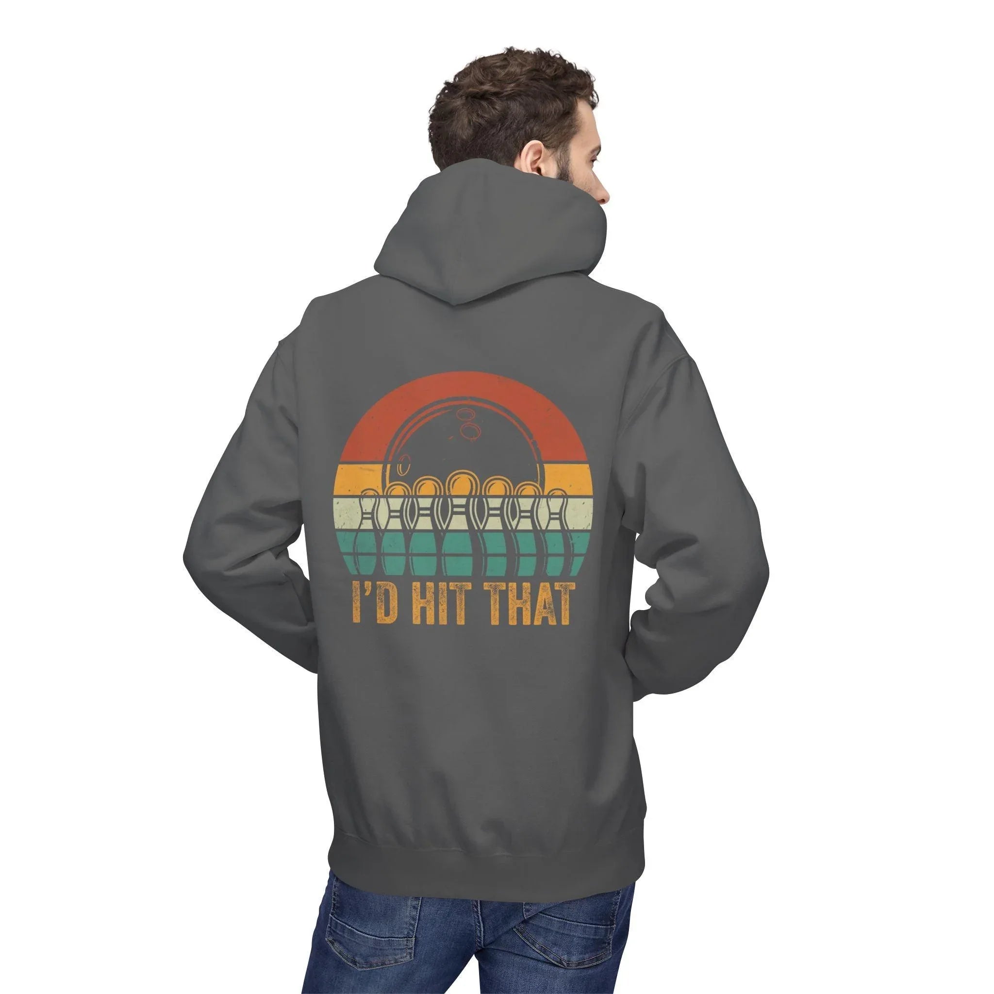 "I'd Hit That" Retro Bowling Cozy Fleece Hoodie for Ultimate Comfort