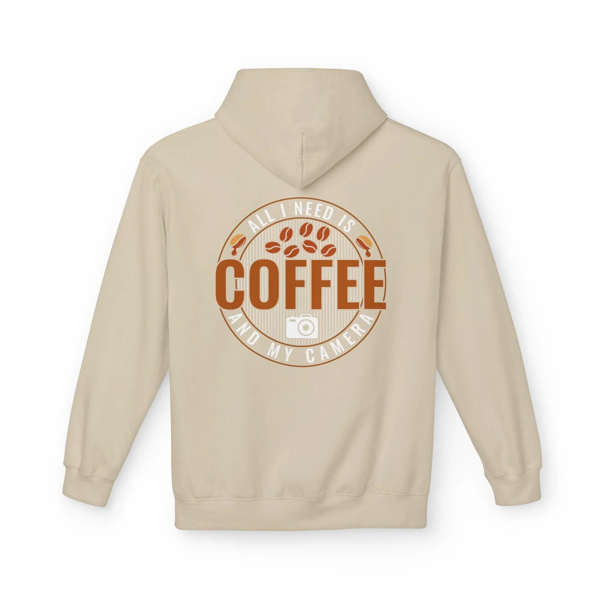 Cozy Photographer's Dream: 'All I Need is My Coffee' Fleece Hoodie