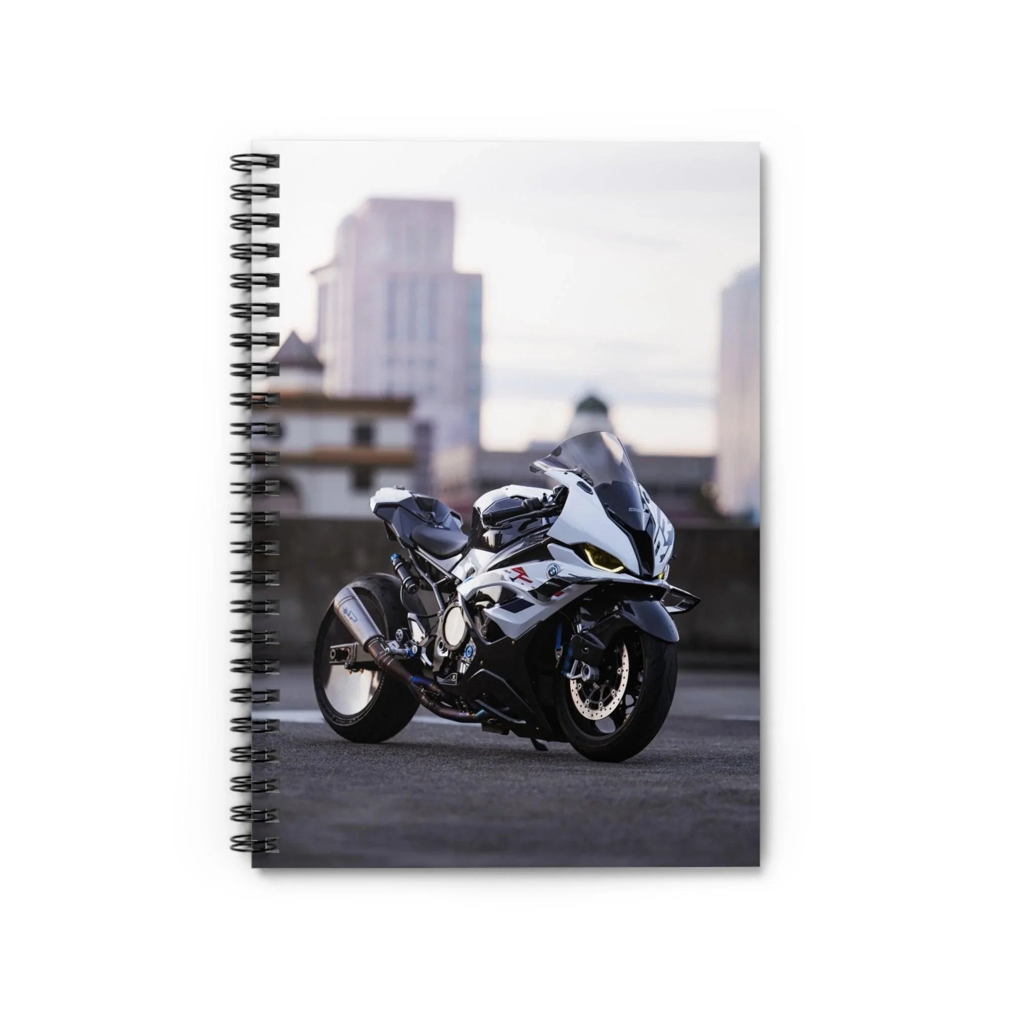 BMW S1000RR Drag Spec Motorcycle Spiral Notebook #019 - Throttle Designs