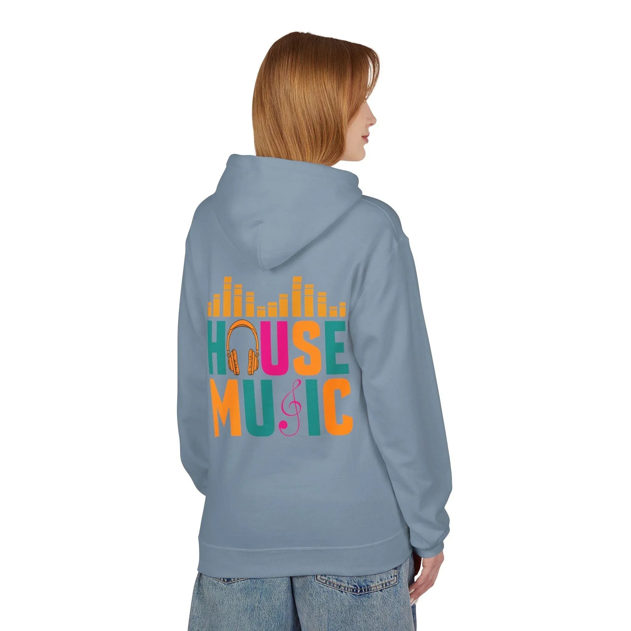 House Music Vibes Fleece Hoodie - Stylish Comfort for Music Lovers