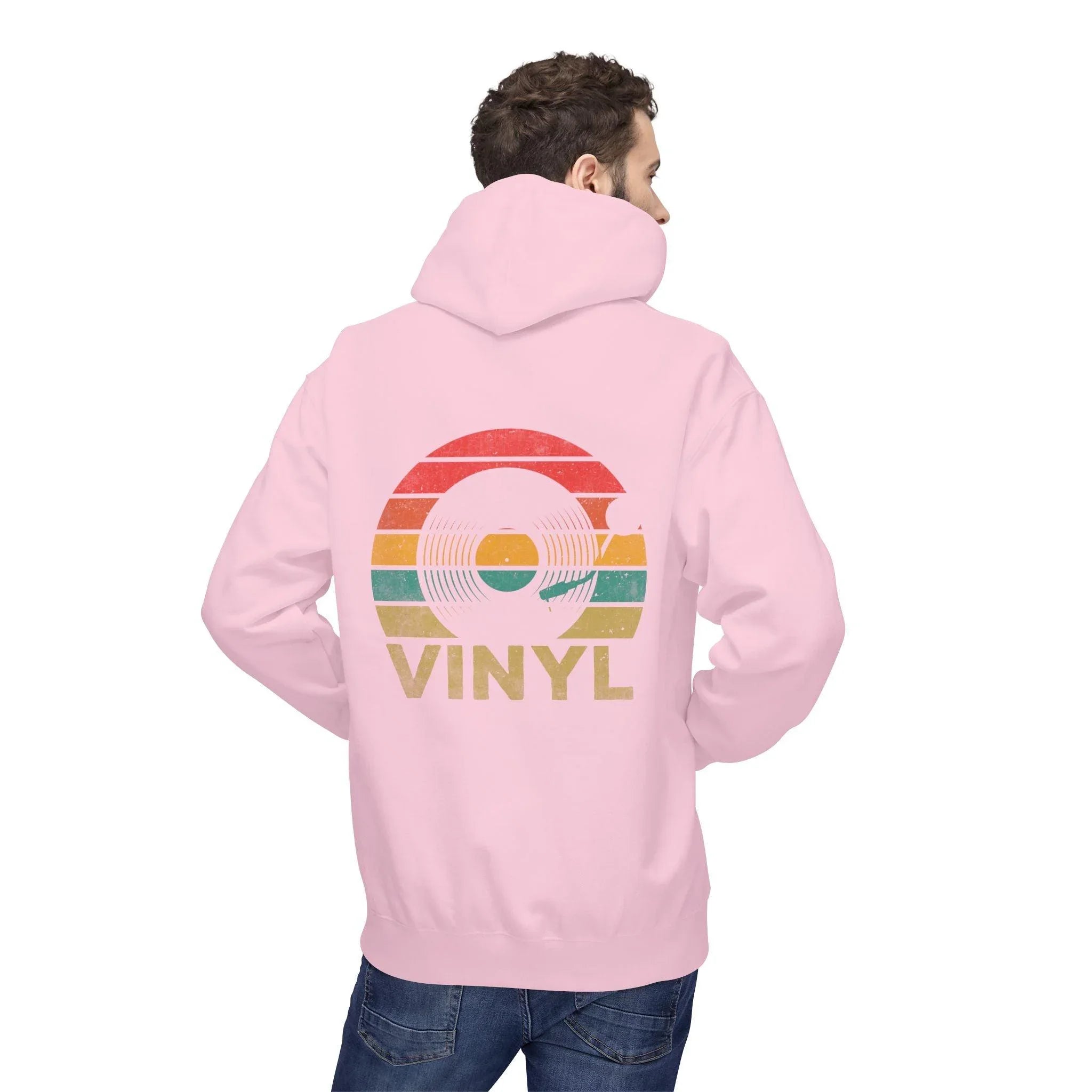 Cozy Vintage Music Vinyl Fleece Hoodie for Ultimate Style and Comfort