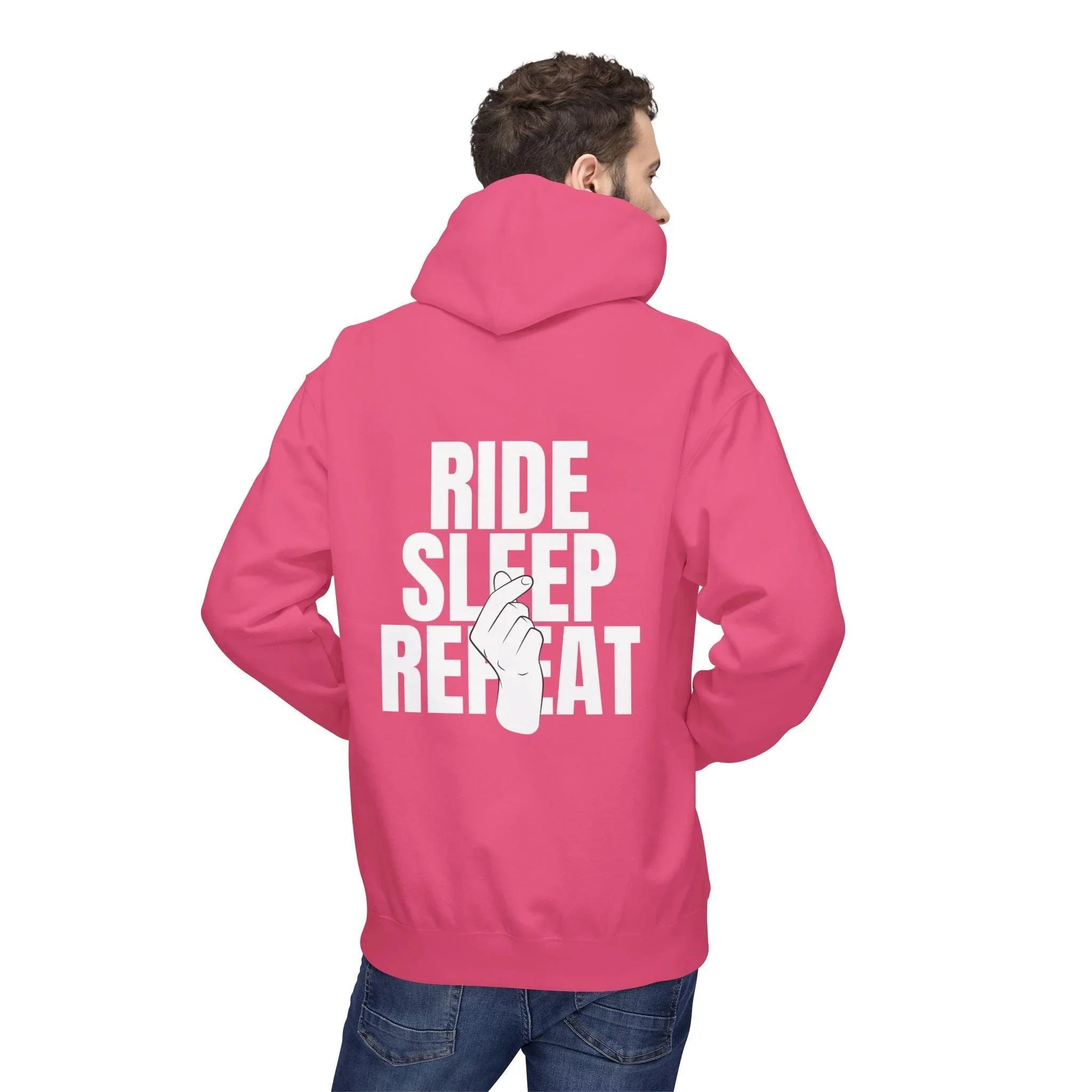 Cozy Comfort "Ride, Sleep, Repeat" Fleece Hoodie