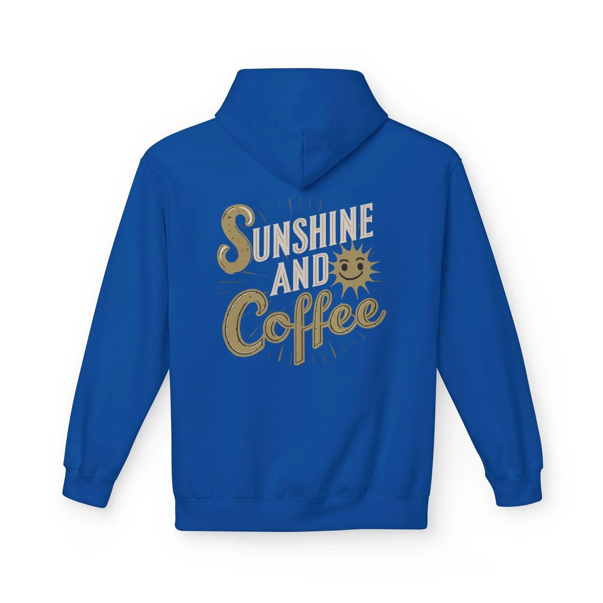 Cozy Sunshine & Coffee Fleece Pullover Hoodie