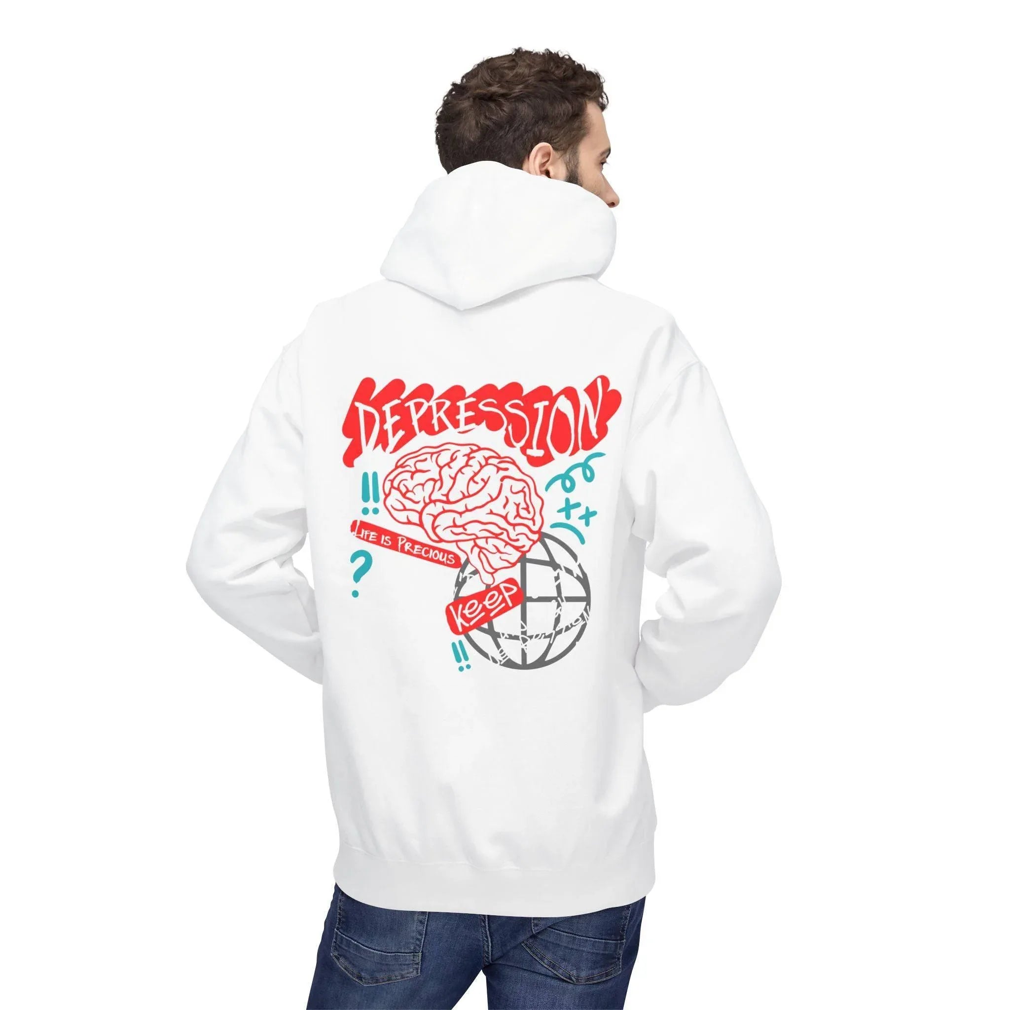 Empower Your Style: Fight Depression Fleece Hoodie for Ultimate Comfort