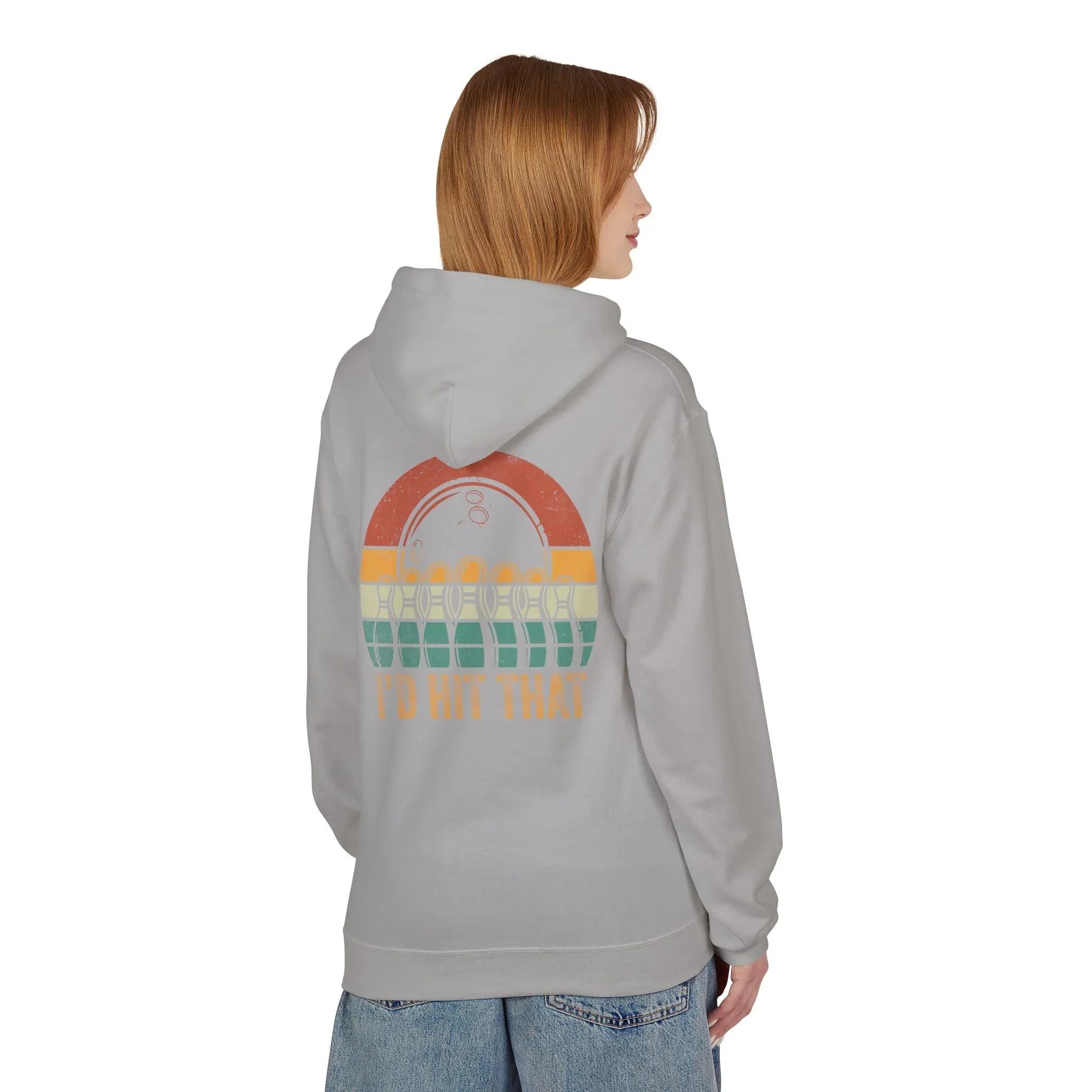 "I'd Hit That" Retro Bowling Cozy Fleece Hoodie for Ultimate Comfort