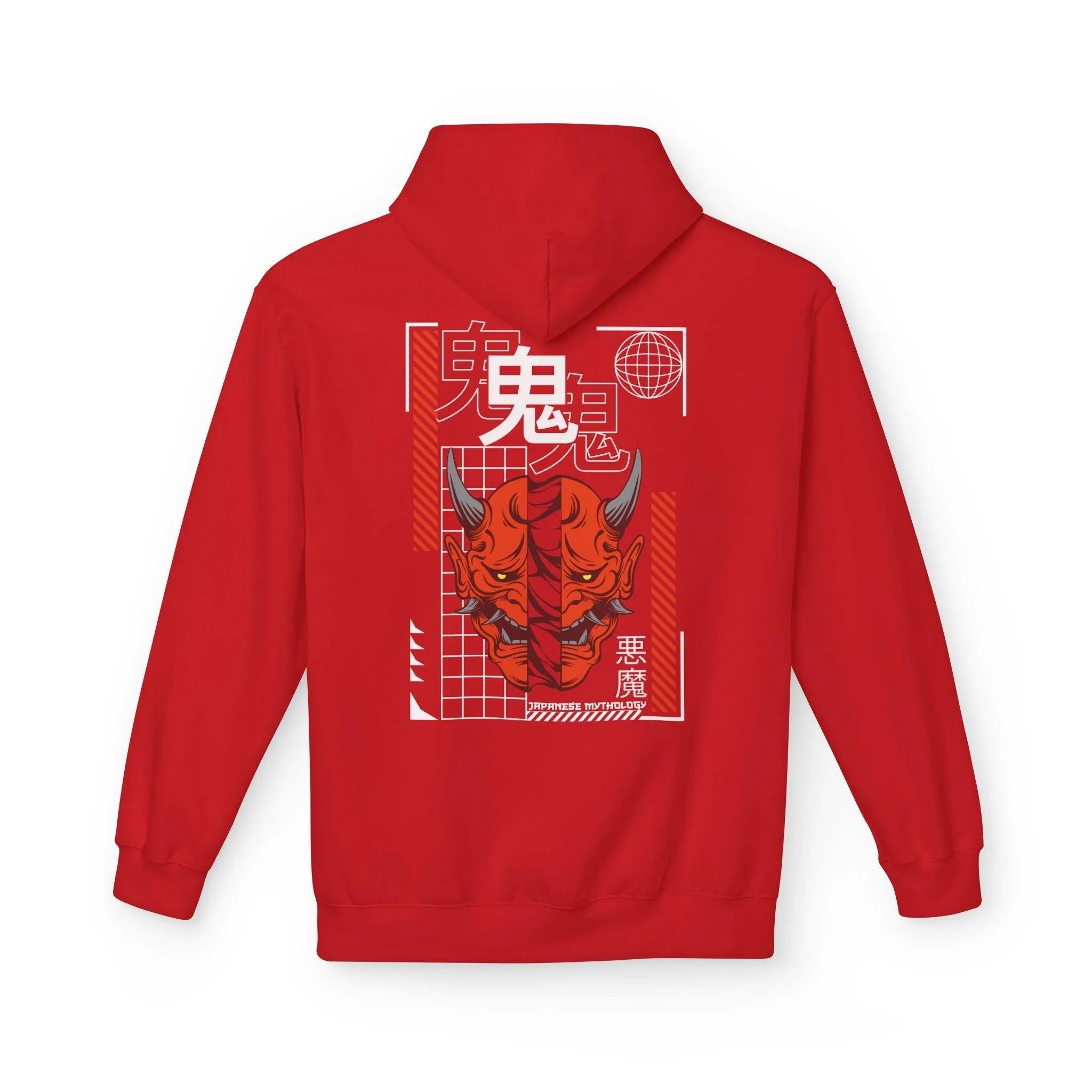 Oni Mask Streetwear Fleece Hoodie - Ultimate Comfort & Unique Style