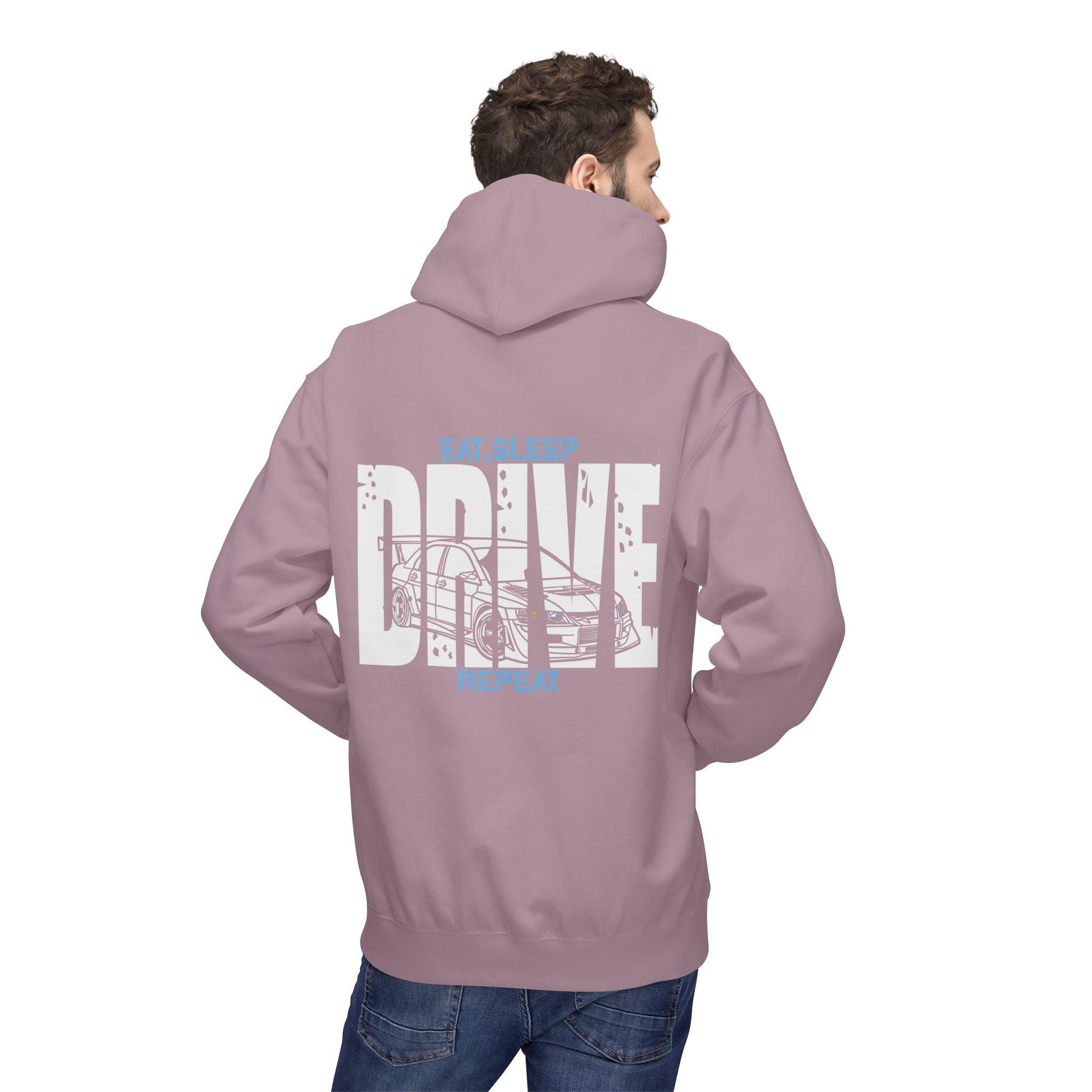 Widebody Mitsubishi Evo 9 DRIVE Fleece Hoodie for Automotive Enthusiasts
