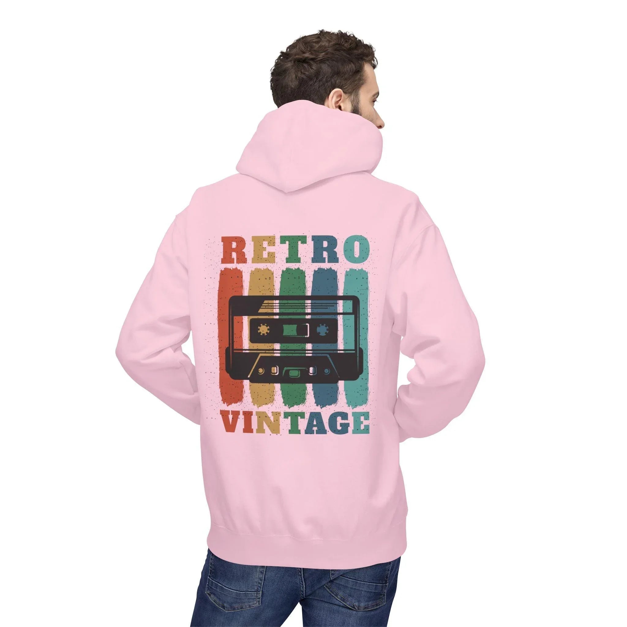 Cozy Retro Vibes: Premium Vintage Cassette Fleece Hoodie