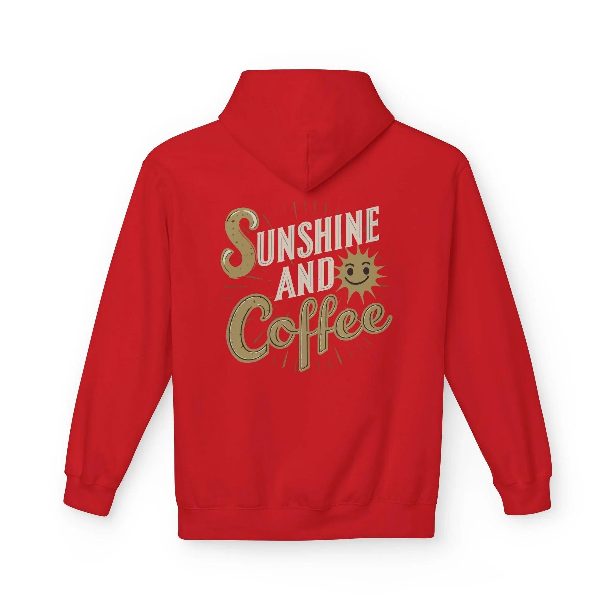 Cozy Sunshine & Coffee Fleece Pullover Hoodie