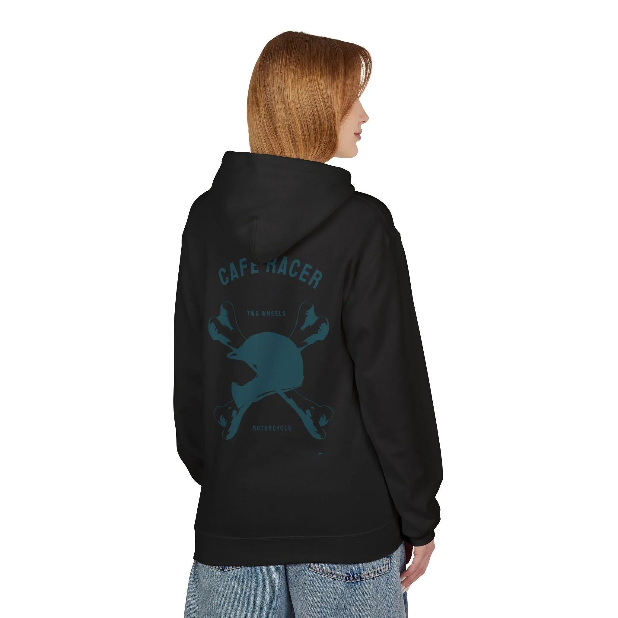 Ultimate Cafe Racer Fleece Hoodie - Embrace the Ride with "Never Stop Riding" Design