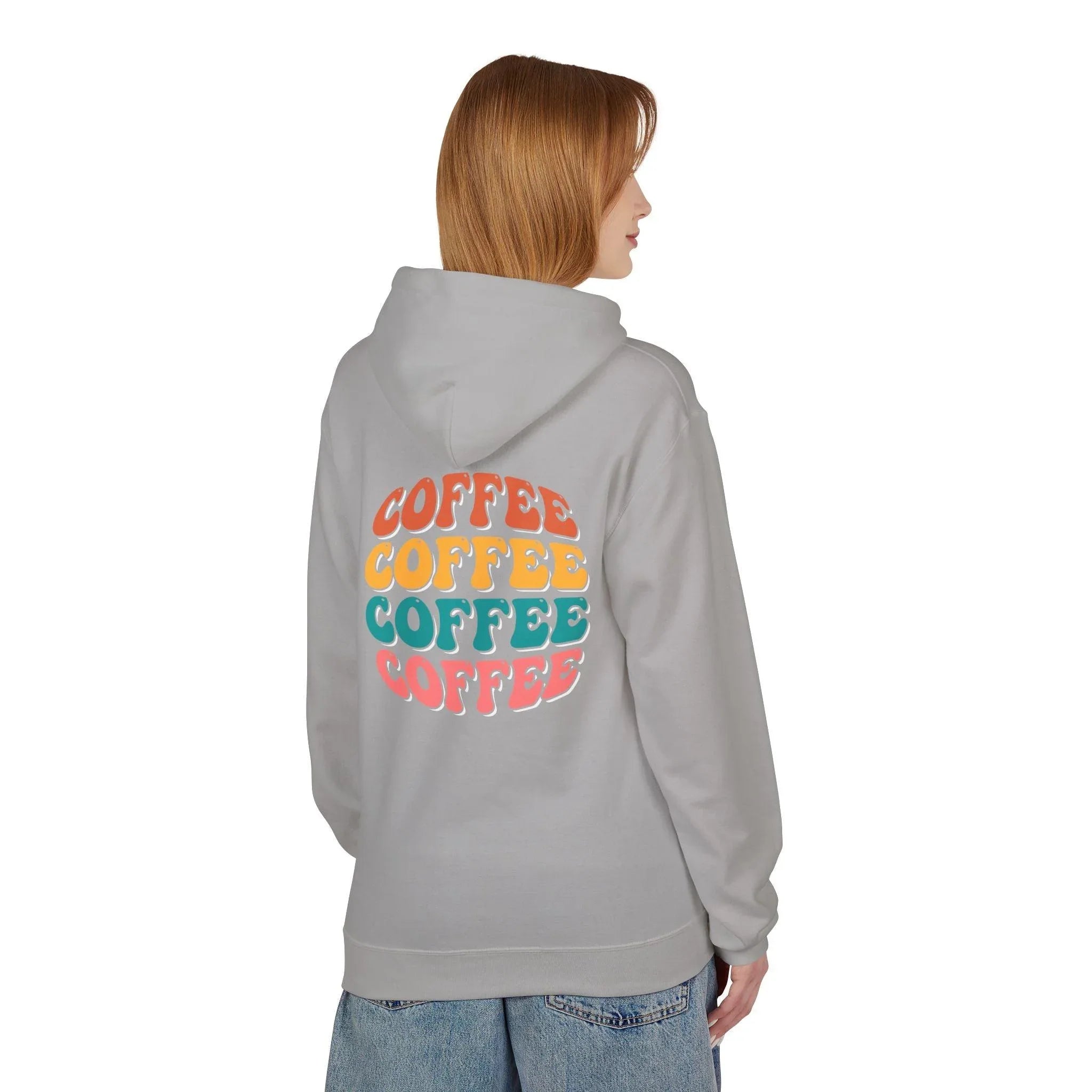Cozy Chic Groovy Coffee Fleece Hoodie for Ultimate Comfort