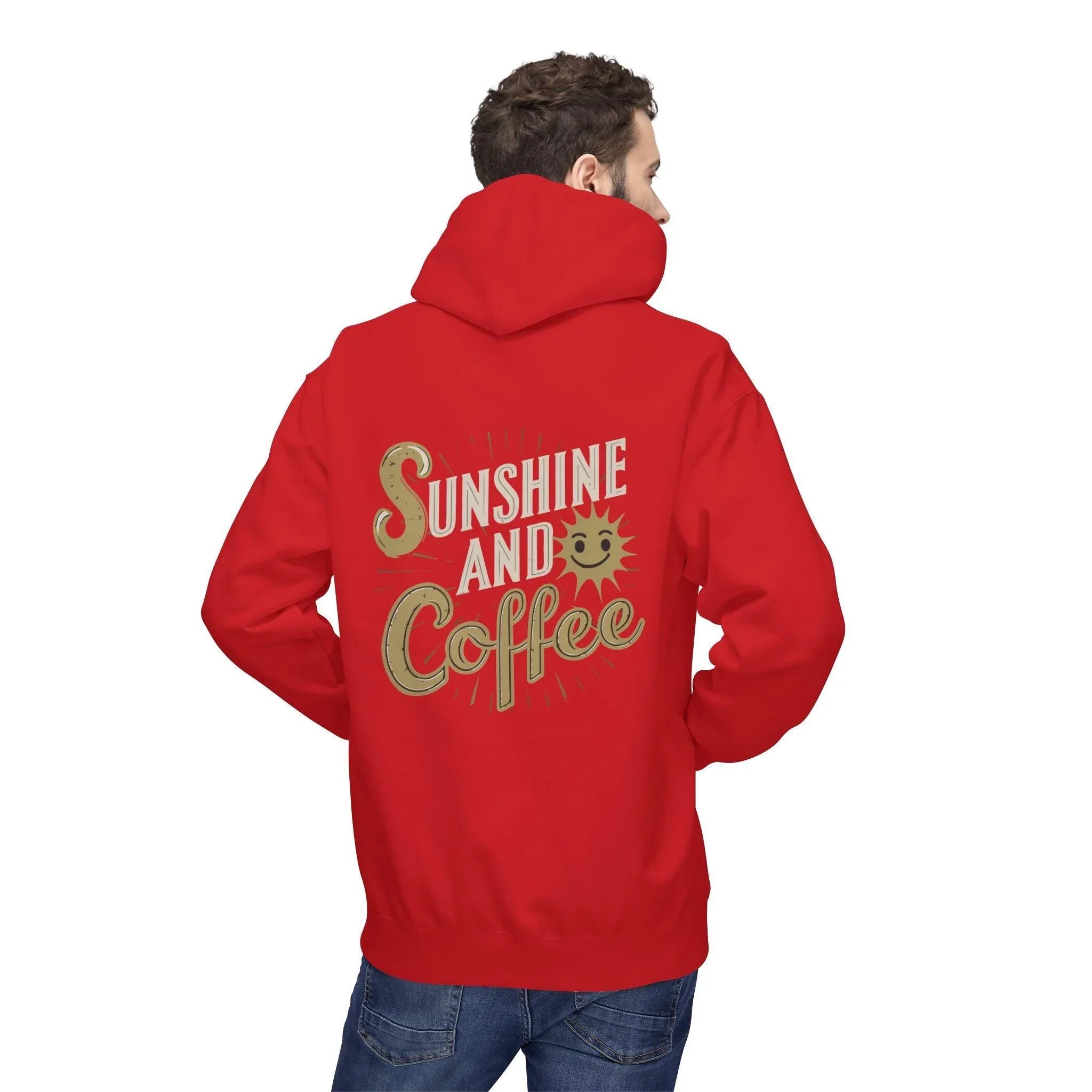 Cozy Sunshine & Coffee Fleece Pullover Hoodie
