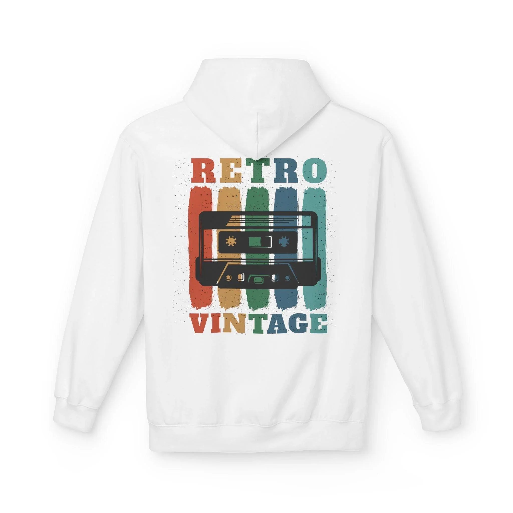 Cozy Retro Vibes: Premium Vintage Cassette Fleece Hoodie