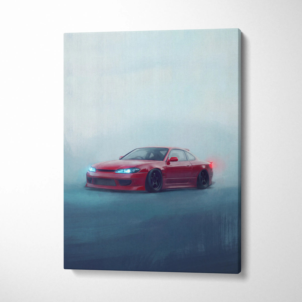 Nissan Silvia S15 Inspired Car Wall Art - Japanese Drift Vehicle Canvas Print for Living Room