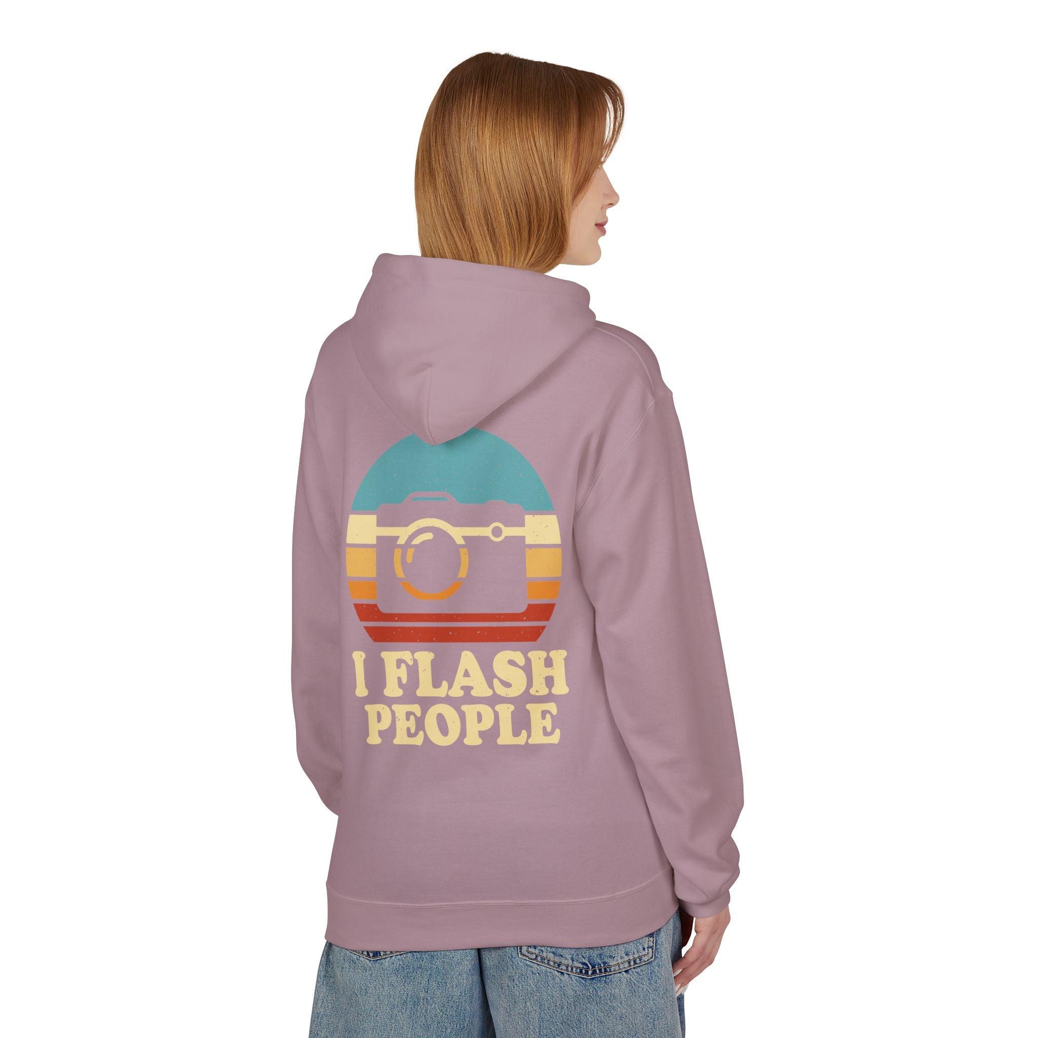 "I Flash People" Photography Enthusiast Fleece Hoodie - Stylish & Cozy Comfort