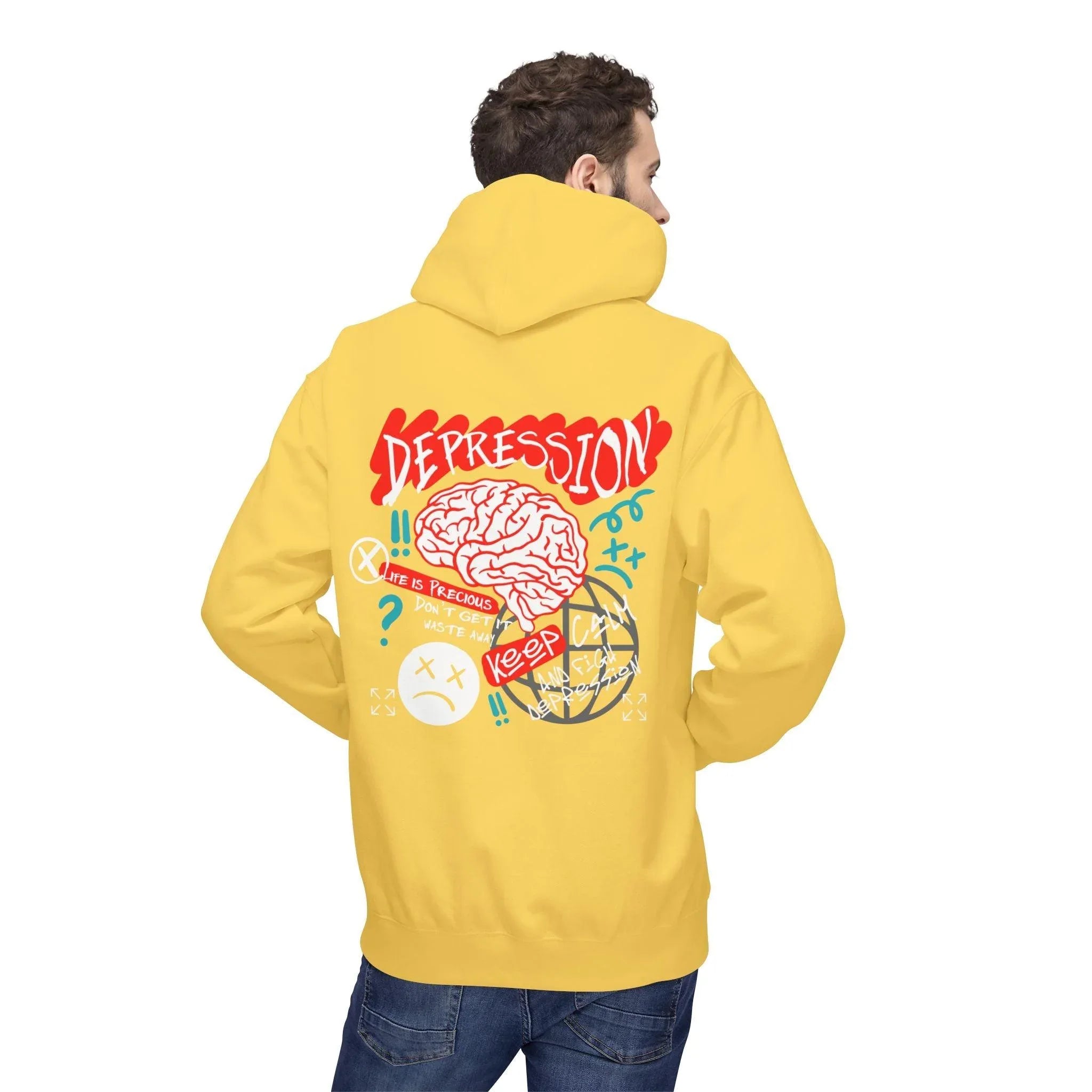 Empower Your Style: Fight Depression Fleece Hoodie for Ultimate Comfort