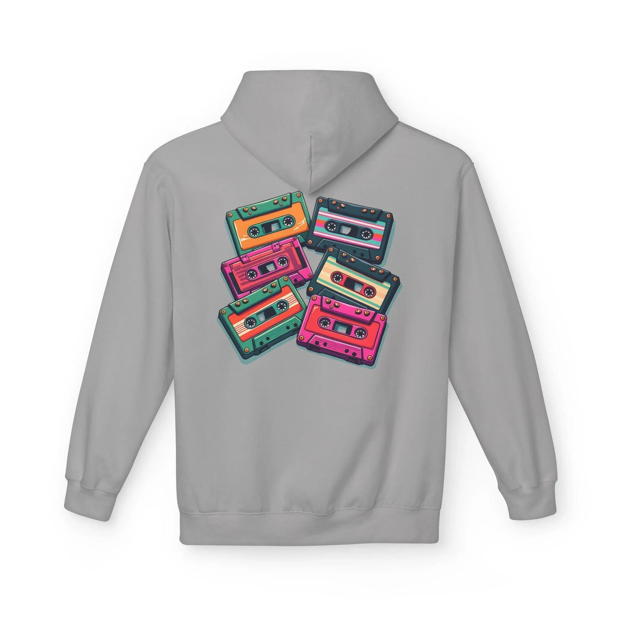 Nostalgic Cassette Tapes Cozy Fleece Hoodie for Ultimate Comfort
