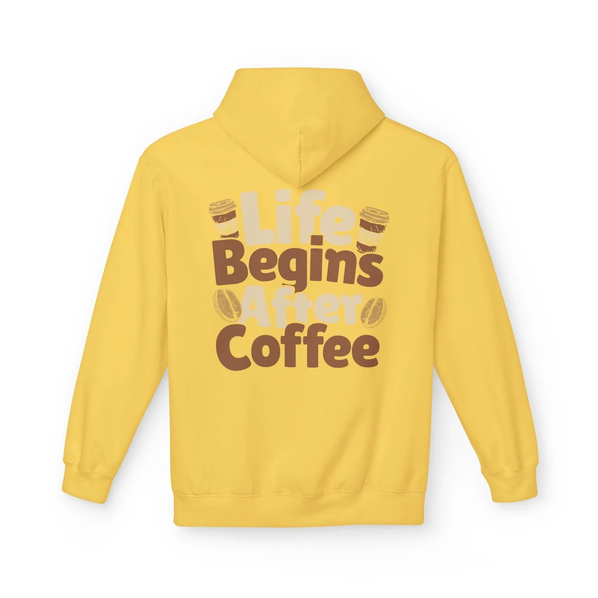 Cozy Life Begins After Coffee Fleece Pullover Hoodie