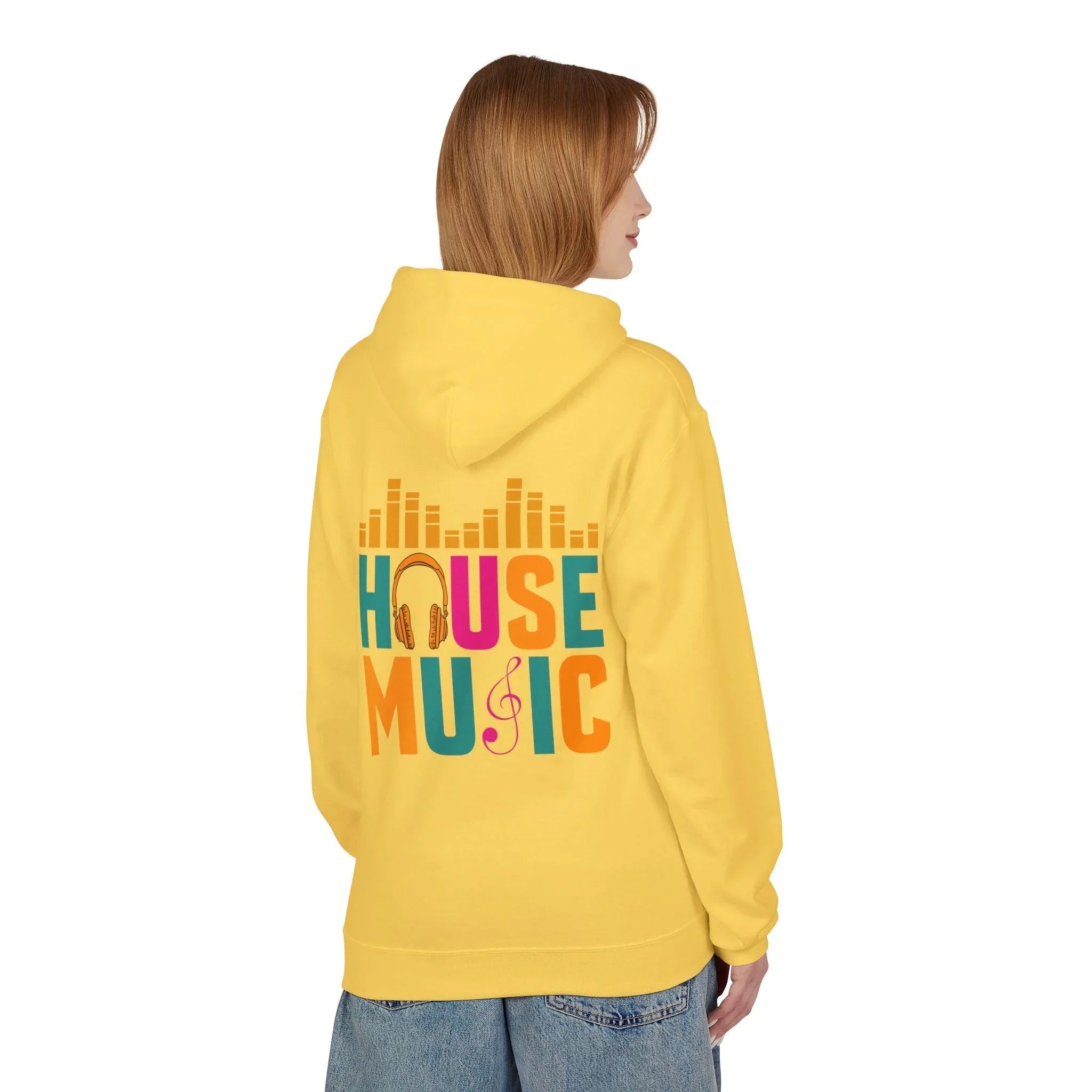 House Music Vibes Fleece Hoodie - Stylish Comfort for Music Lovers