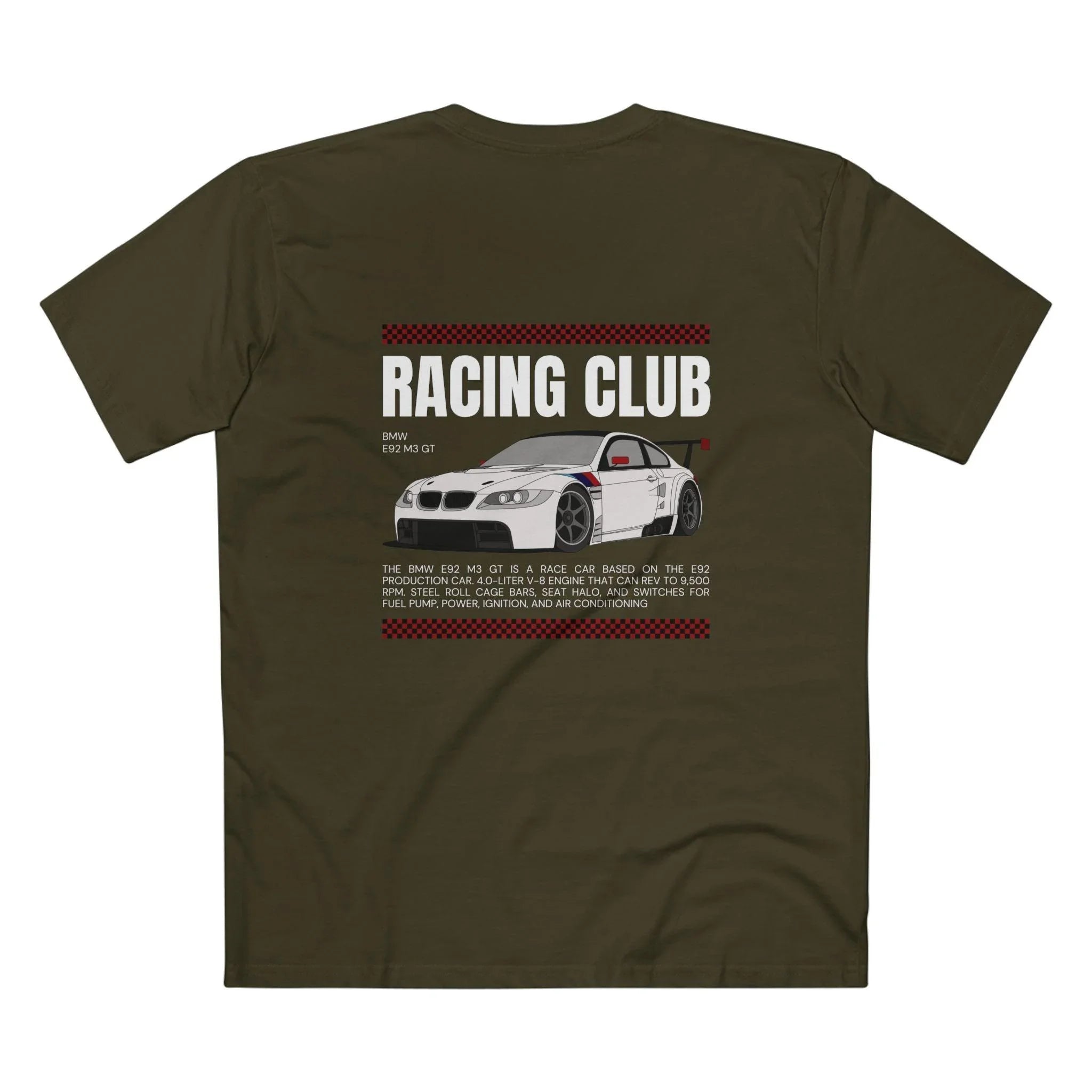 Premium BMW Inspired E92 M3 GT Racecar T-Shirt
