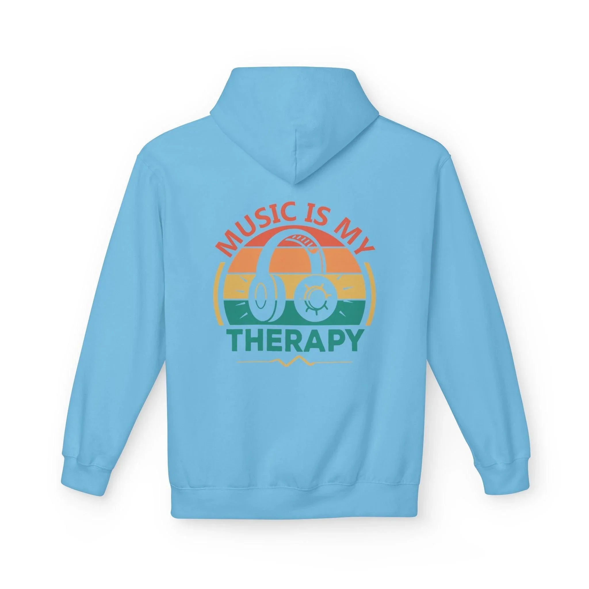 Cozy "Music Is My Therapy" Fleece Hoodie for Ultimate Comfort and Style