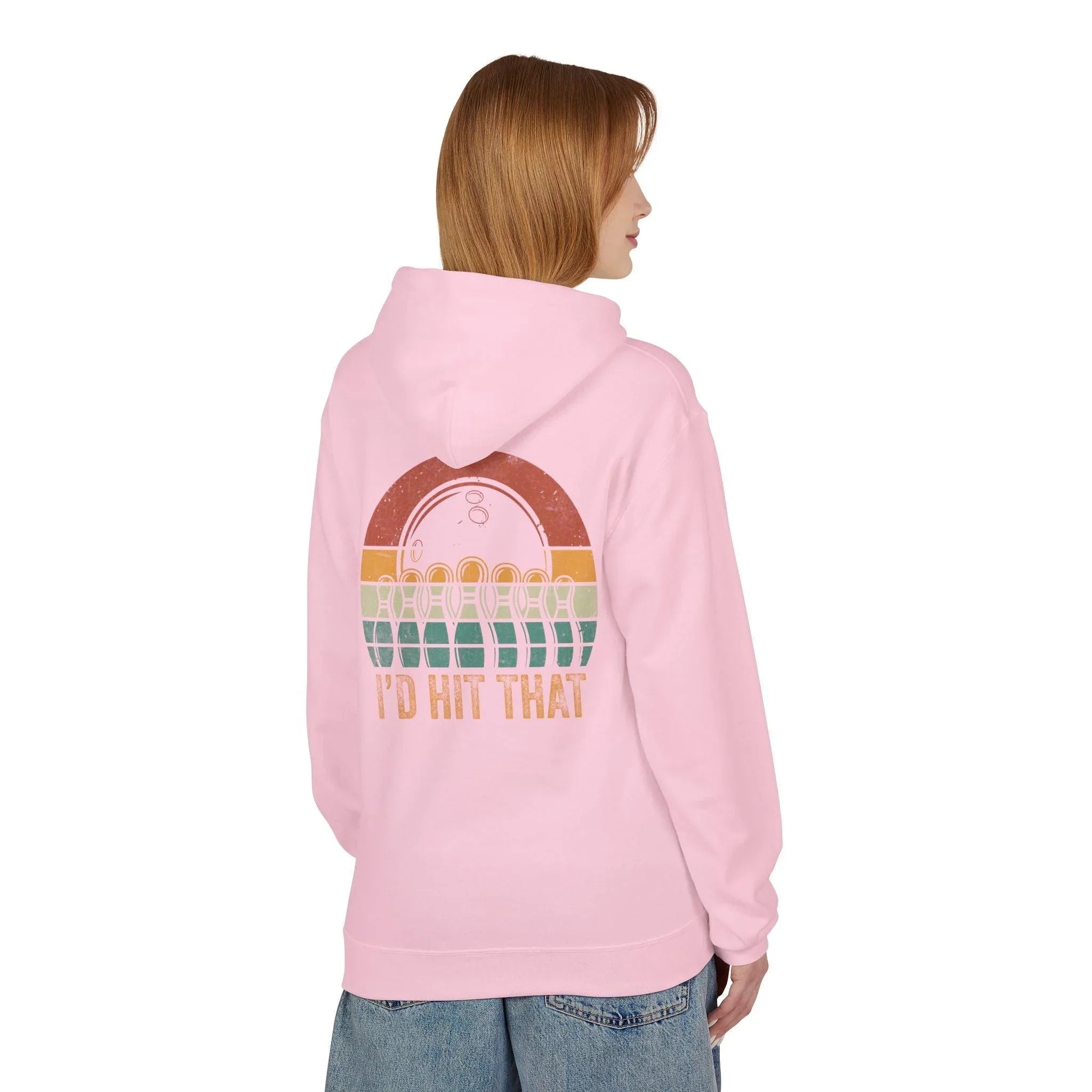 "I'd Hit That" Retro Bowling Cozy Fleece Hoodie for Ultimate Comfort