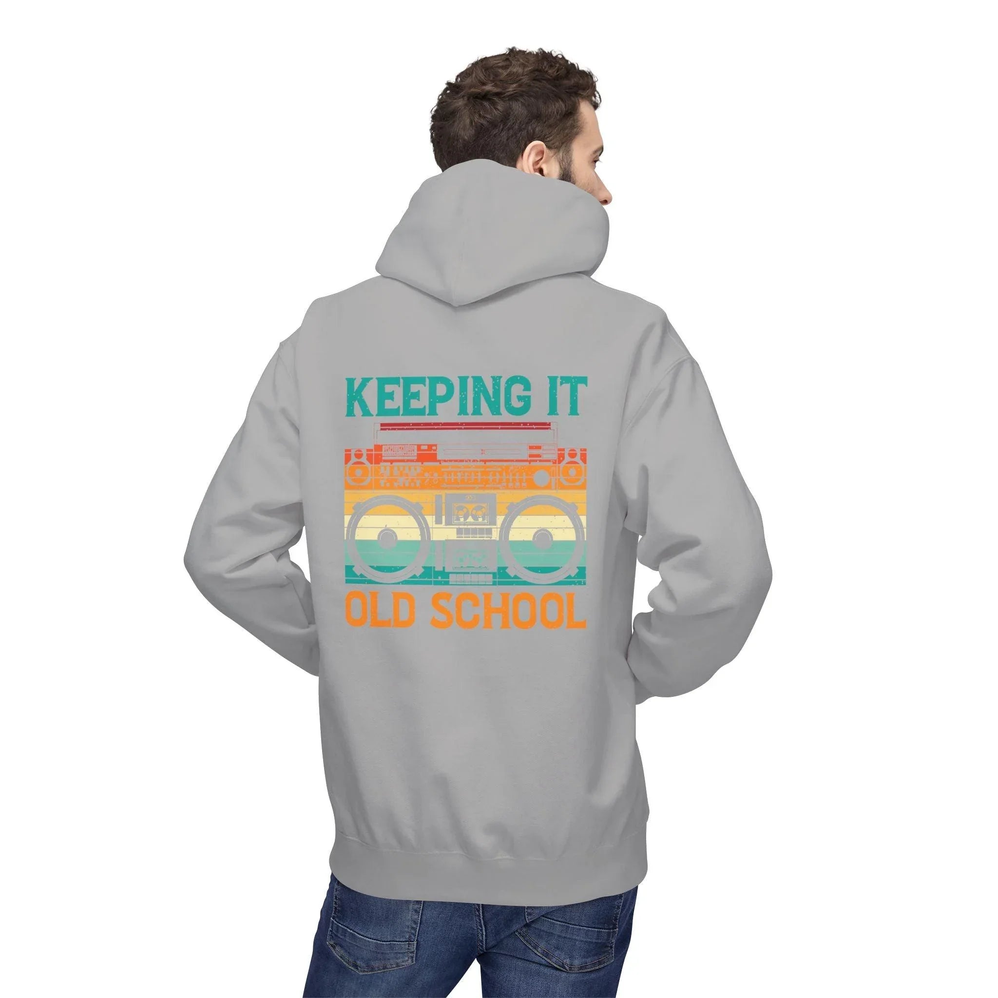 Ultimate Comfort Premium Old School Boombox Fleece Hoodie