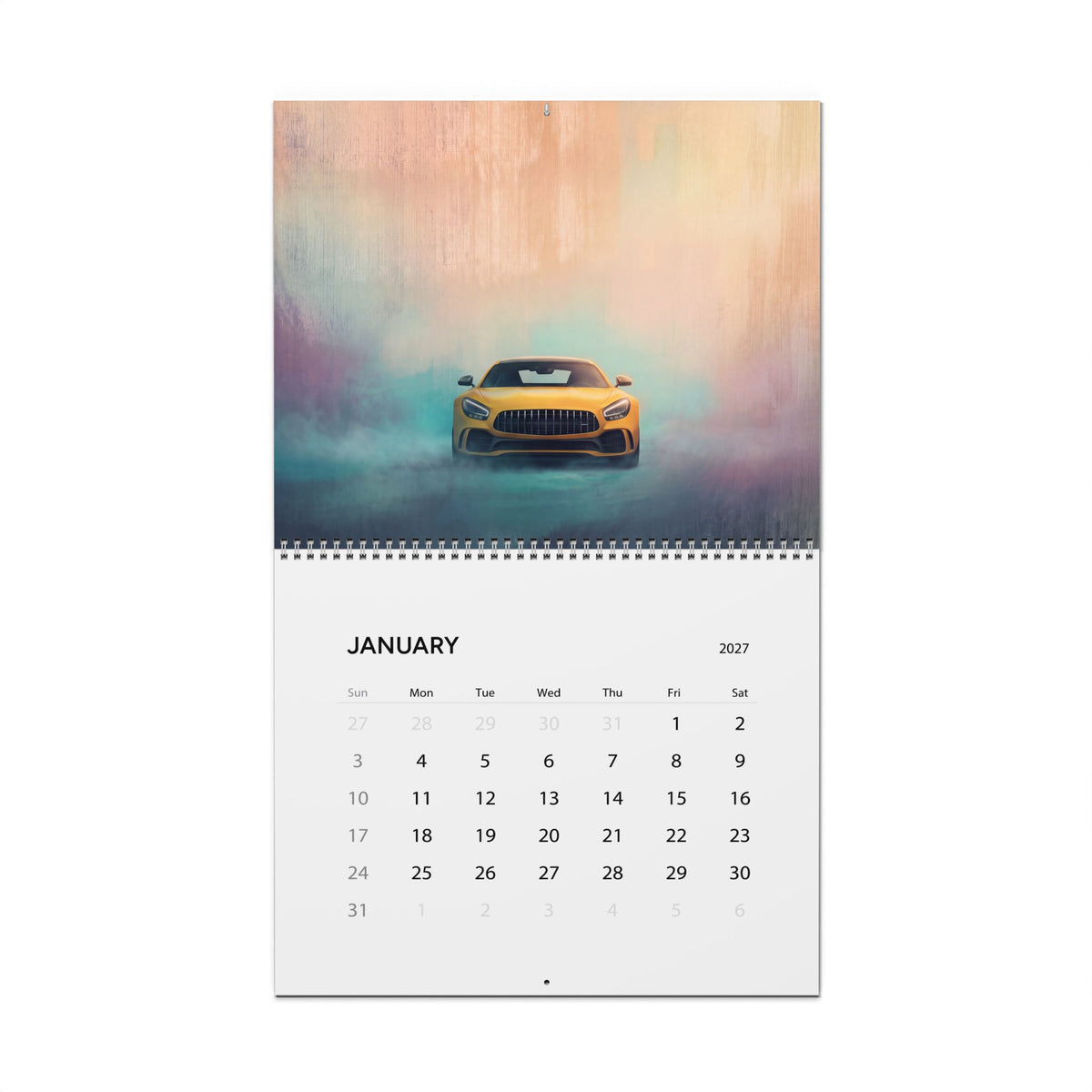 2027 Euro Car Artwork Calendar | European Sports Car Wall Calendar