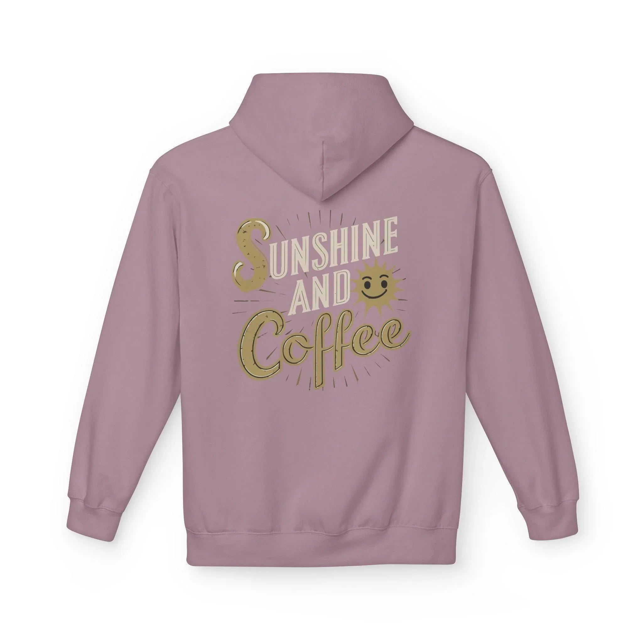 Cozy Sunshine & Coffee Fleece Pullover Hoodie