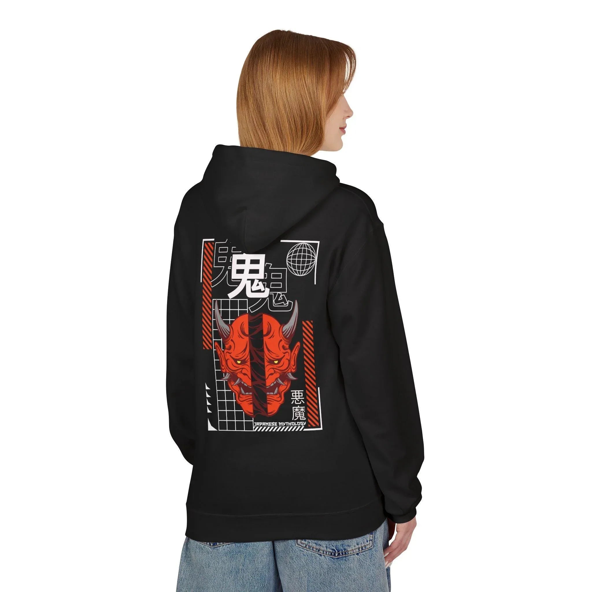Oni Mask Streetwear Fleece Hoodie - Ultimate Comfort & Unique Style