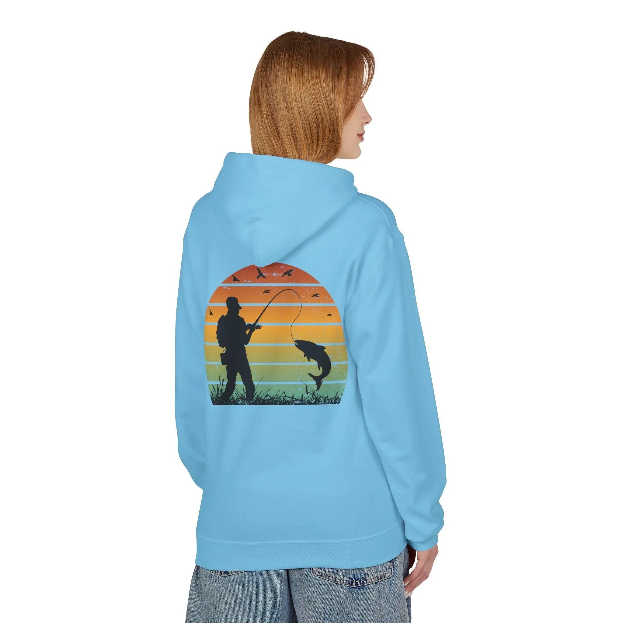 Ultimate Retro Fishing Fleece Hoodie for Comfort and Style